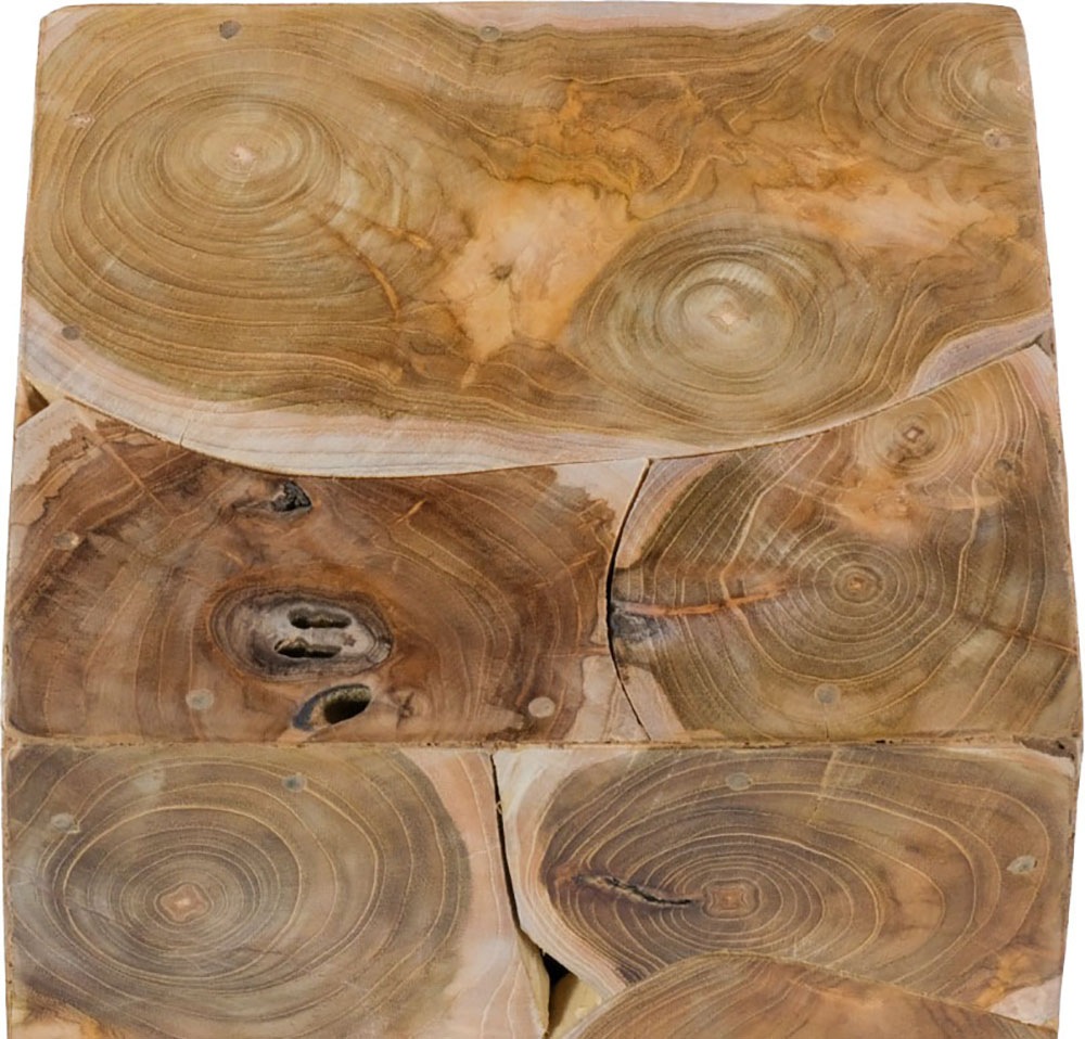 Kayoom Beistelltisch »Radix 425, hochwertiges Teakholz, Natur-Design«, (1 St.), Hochwertiges Teakholz, stabile Bauweise, detailreiche Handarbeit