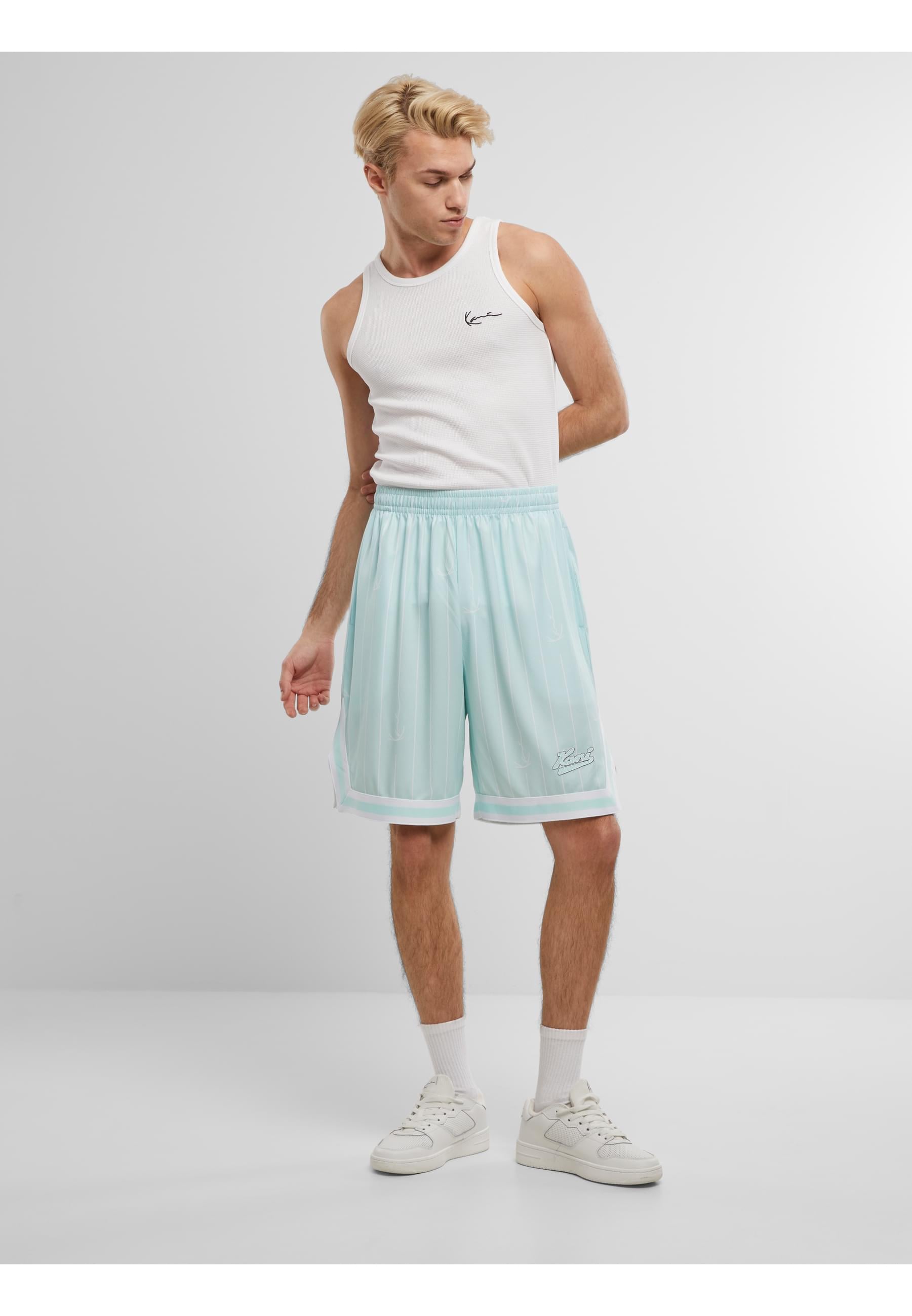 Karl Kani Shorts »Karl Kani Small Varsity Logo Pinstripe Mesh Shorts«, (1 tlg.)