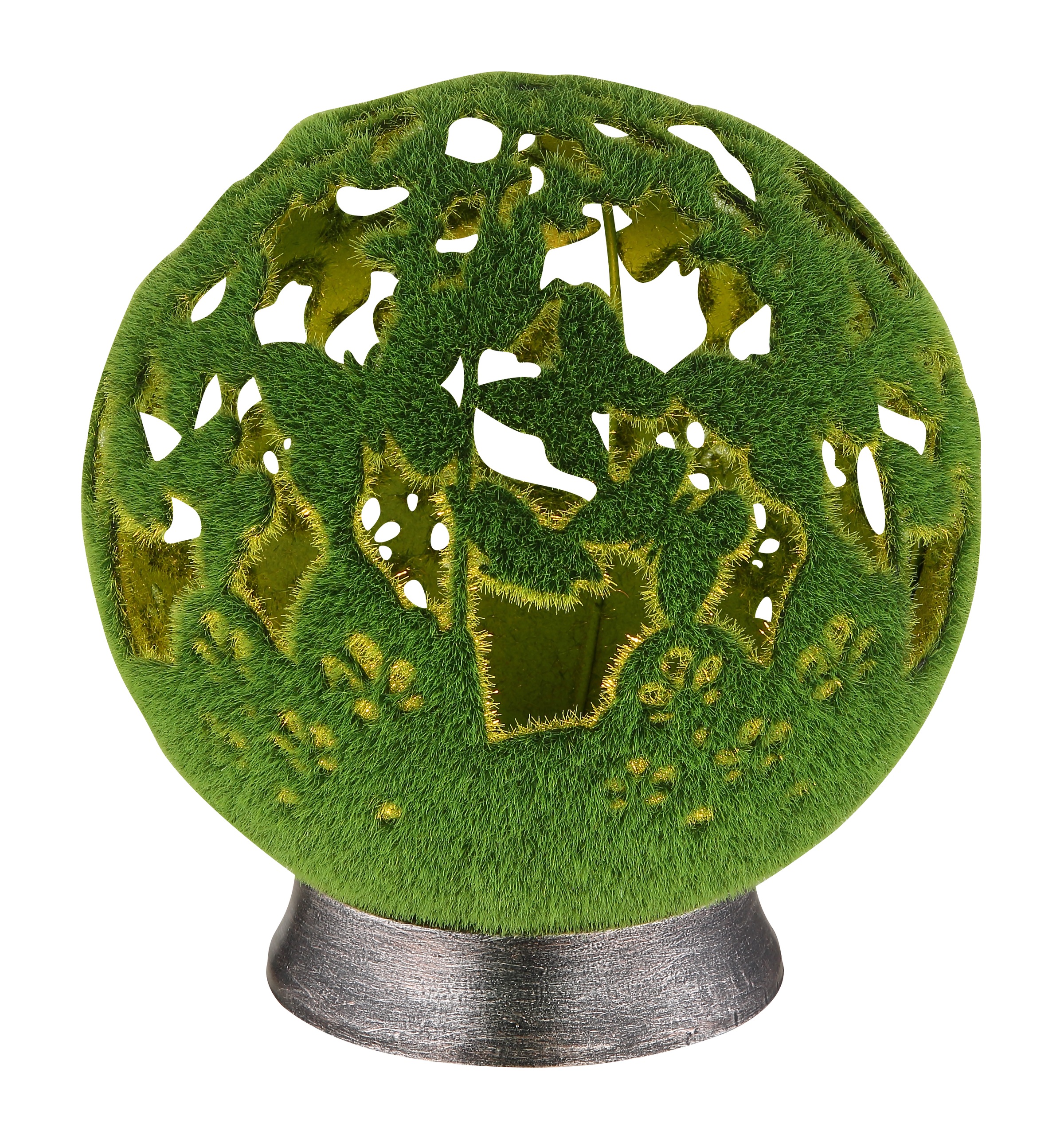 GLOBO LIGHTING LED Solarleuchte "SOLARLEUCHTE METALL SILBERGRAU, 1XLED" LED-Modul 1 Stk. Warmweiß Solar Garten Terrasse Außenbeleuchtung Dekoleuchten