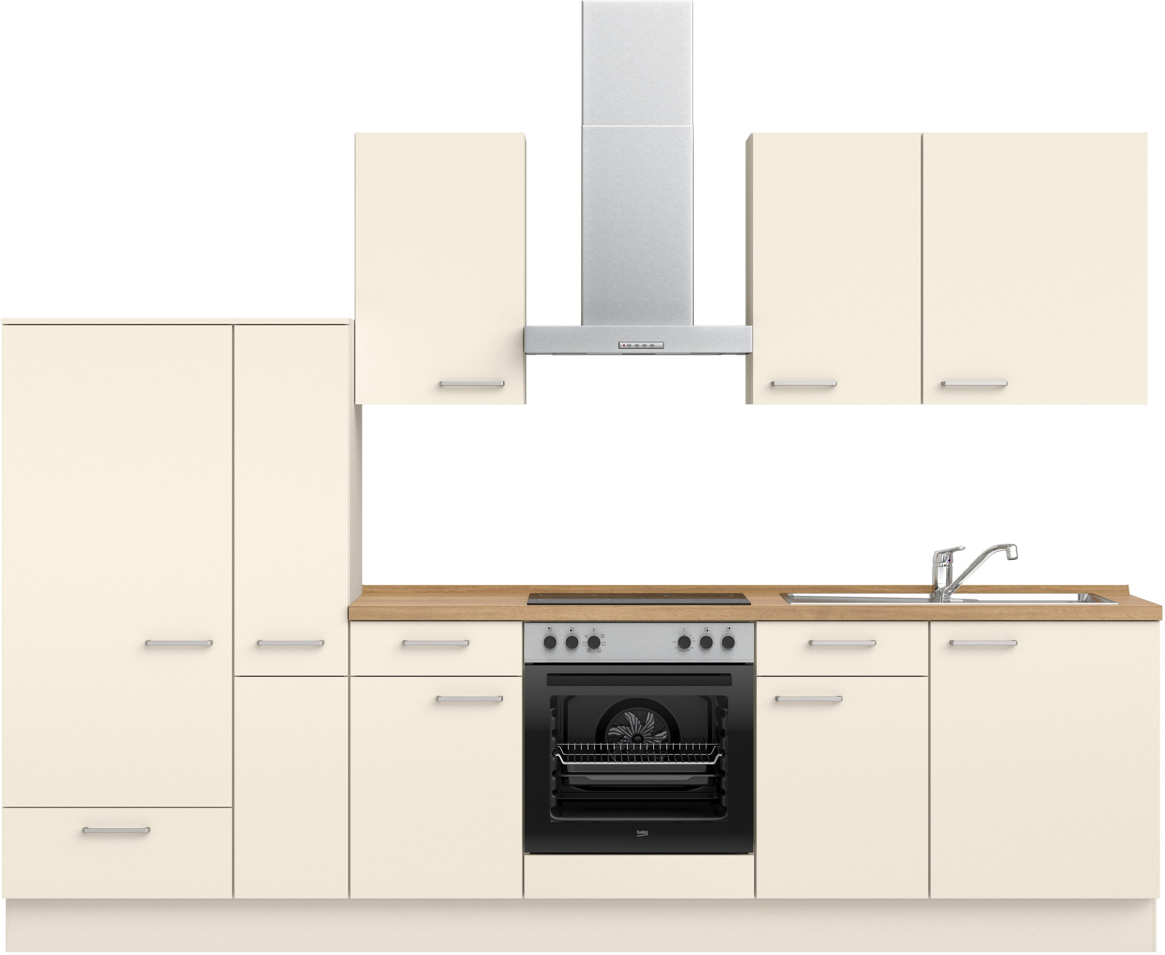 nobilia ""Touch I", NEU: individuell anpassbar mit gratis Profi-Beratung" vormontiert, Breite 300 cm, Ausrichtung wählbar, wahlw. mit E-Geräten