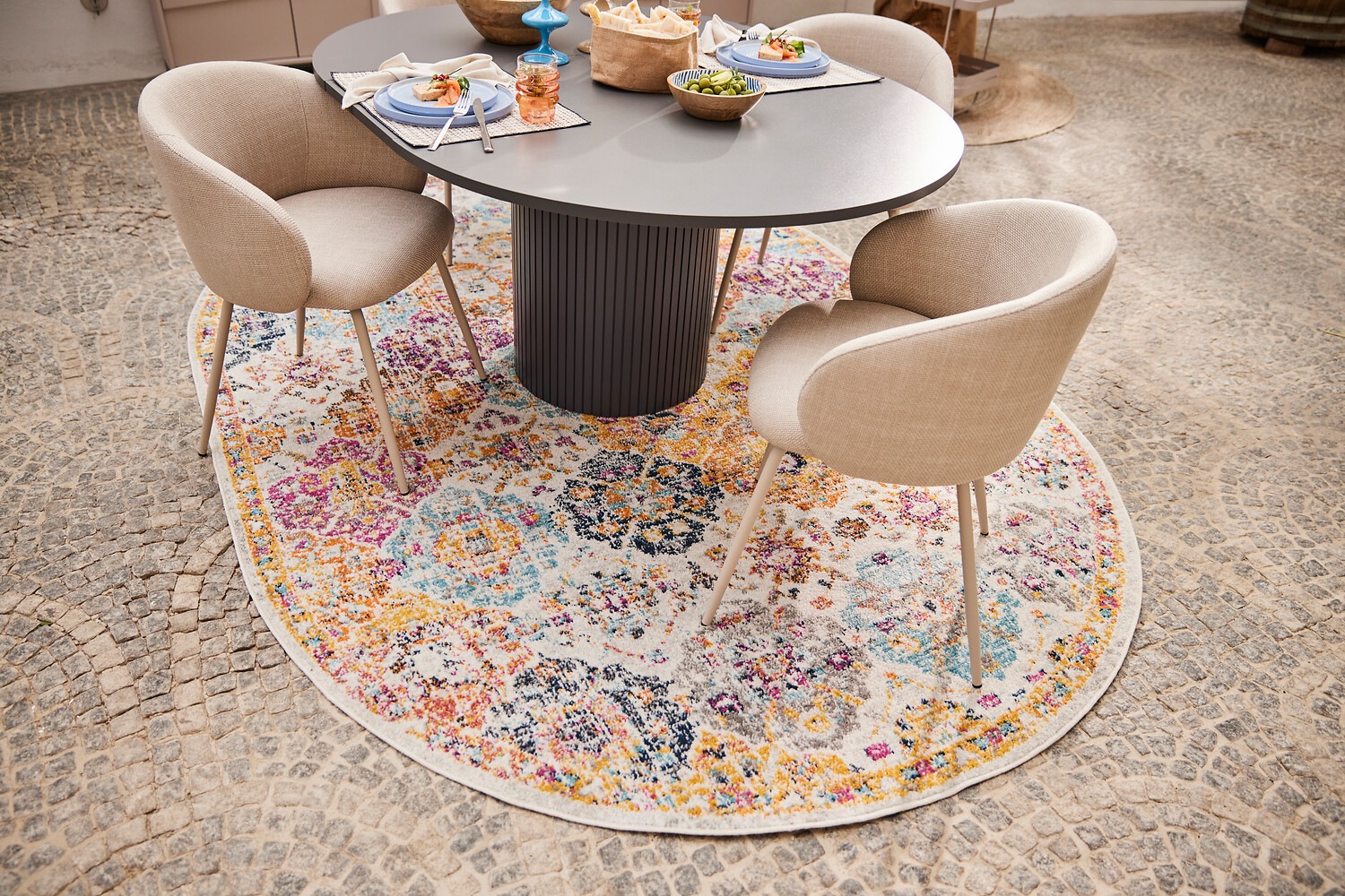 Livabliss Teppich "CUZCO" oval 11 mm Höhe Orient-Optik, Vintage Design, Boh günstig online kaufen