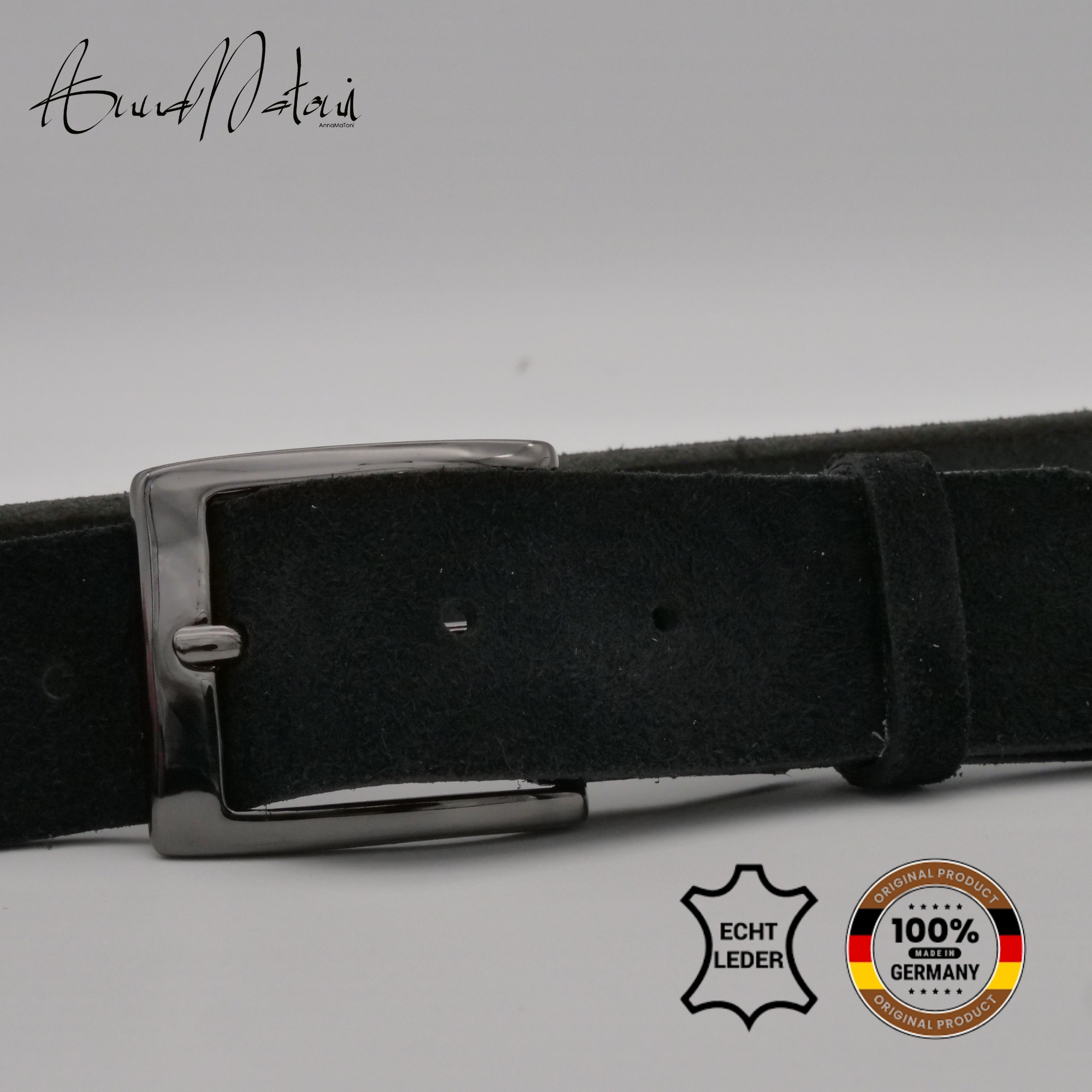 AnnaMatoni Ledergürtel "AnnaMatoni Damen Ledergürtel in hochwertigem Velour günstig online kaufen