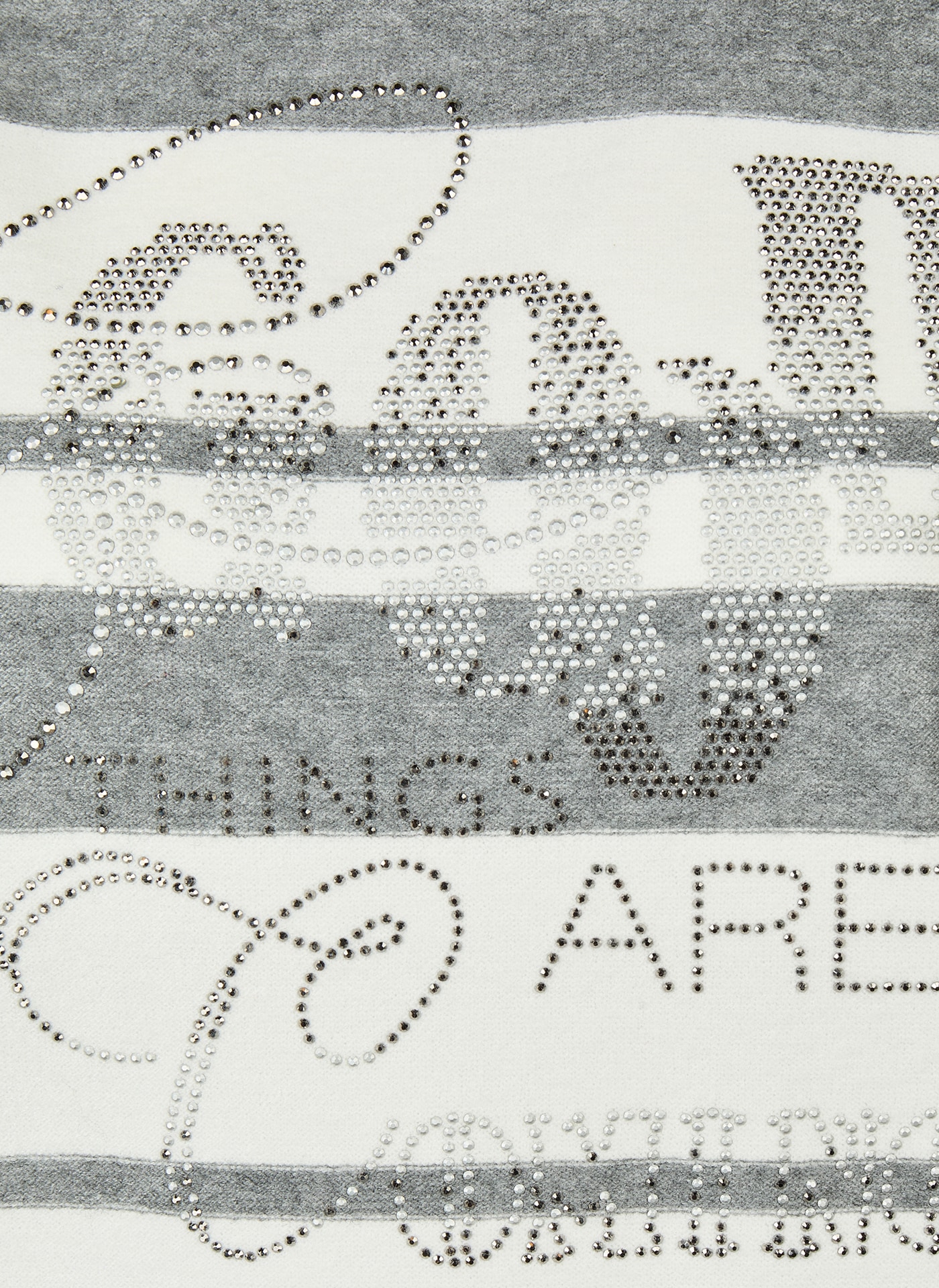 Rabe Strickpullover im Streifen-Look und mit Glitzersteinen