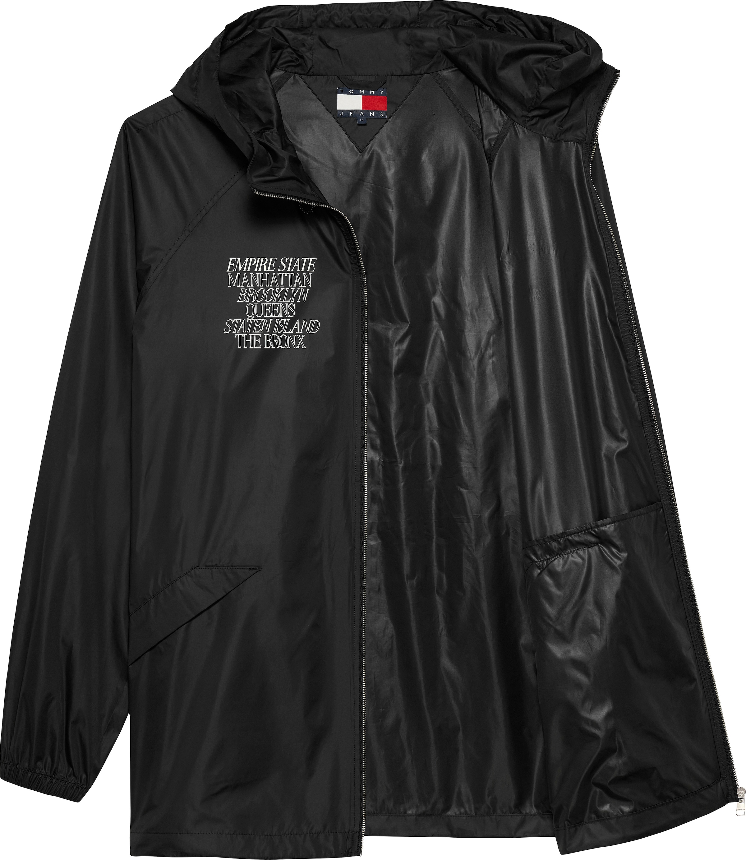 Tommy Jeans Windbreaker »TJM WINDBRKR BOROUGHS JACKET«, mit Kapuze, Mit Rundhalsausschnitt