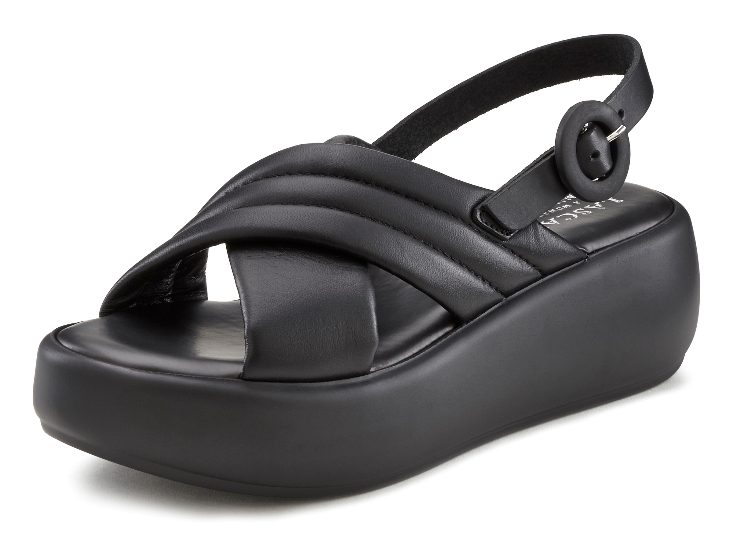 LASCANA Sandalette, aus Leder mit modischem Plateau kaufen