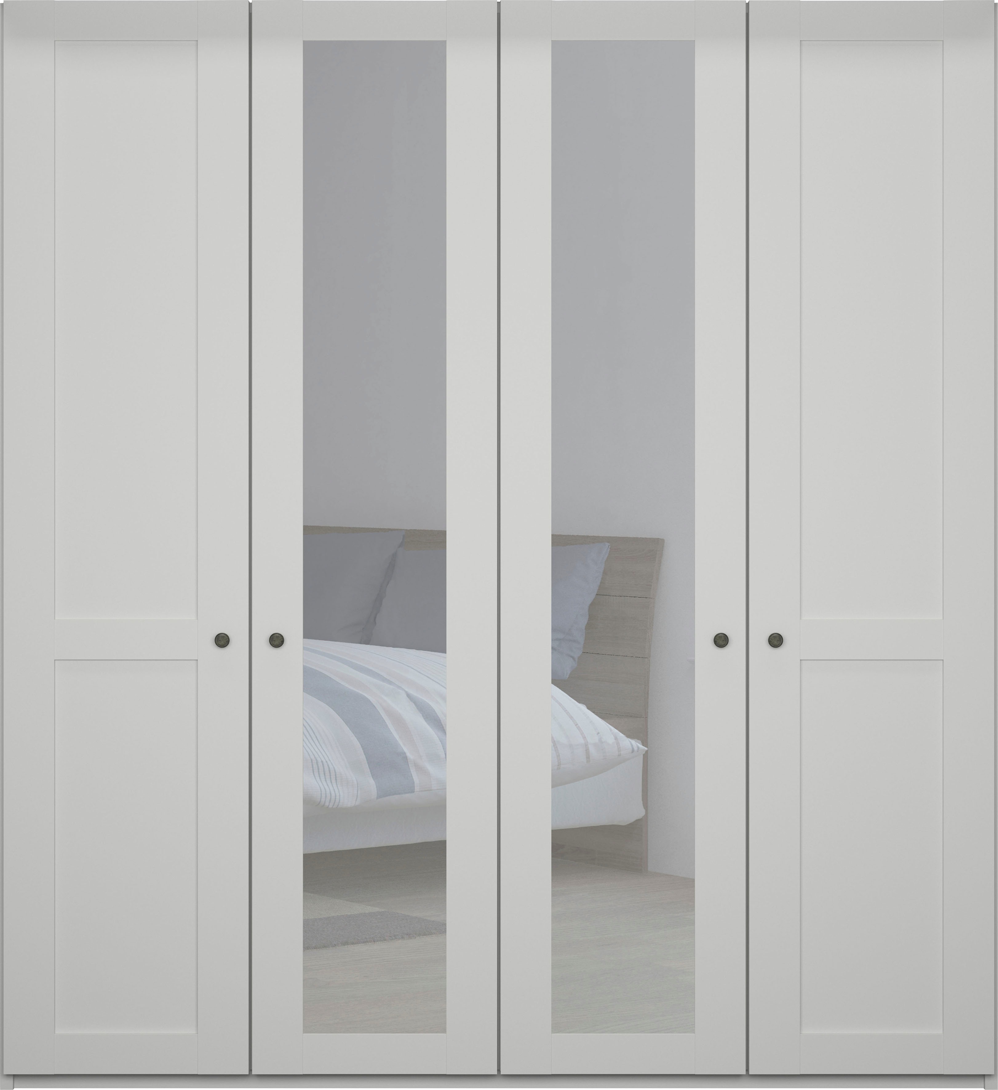 Thumbnail - WIEMANN Drehtürenschrank "Göteborg, mit 95 Öffnungswinkel, Made in Germany", inkl. Spiegel und Türendämpfung, moderner L...