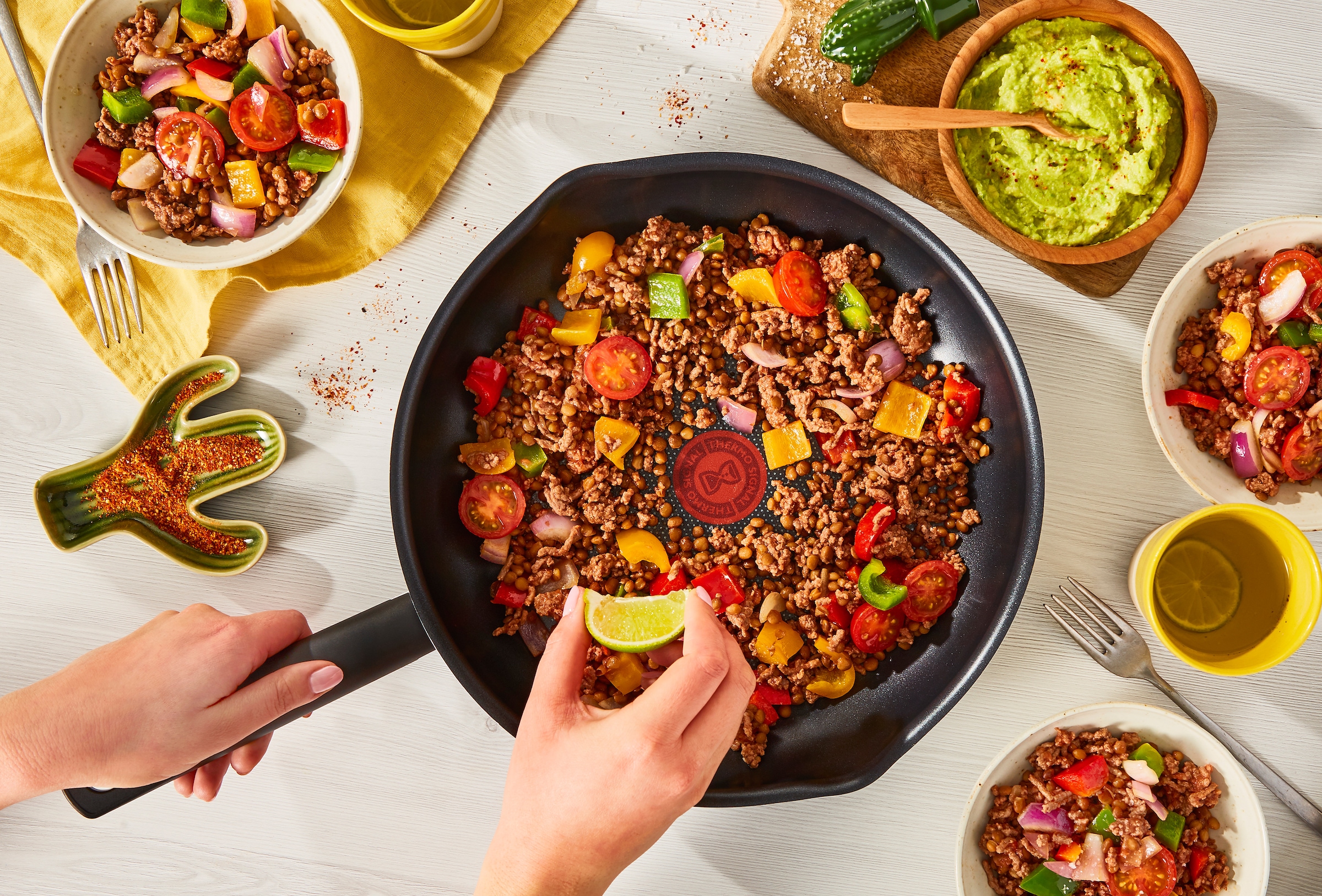 Tefal Bratpfanne »Day by Day On«, Aluminium, (1 tlg.), Antihaft, Thermo-Signal, Ausgießzotten, alle Herdarten außer Induktion