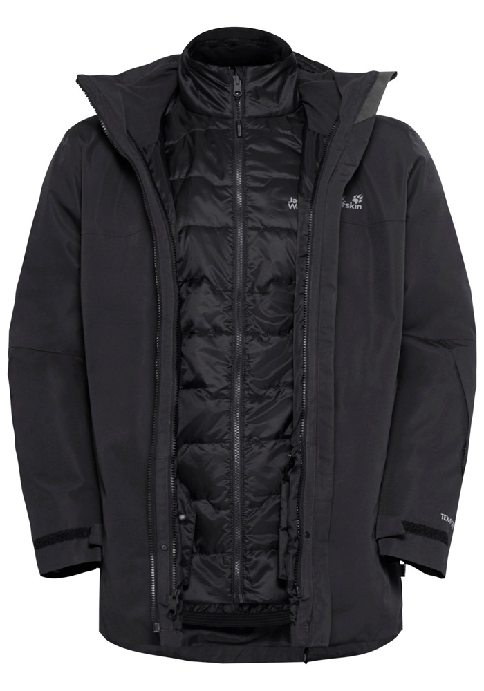 Jack Wolfskin Skijacke »FLOWLINE 3IN1 JKT M«, mit Kapuze