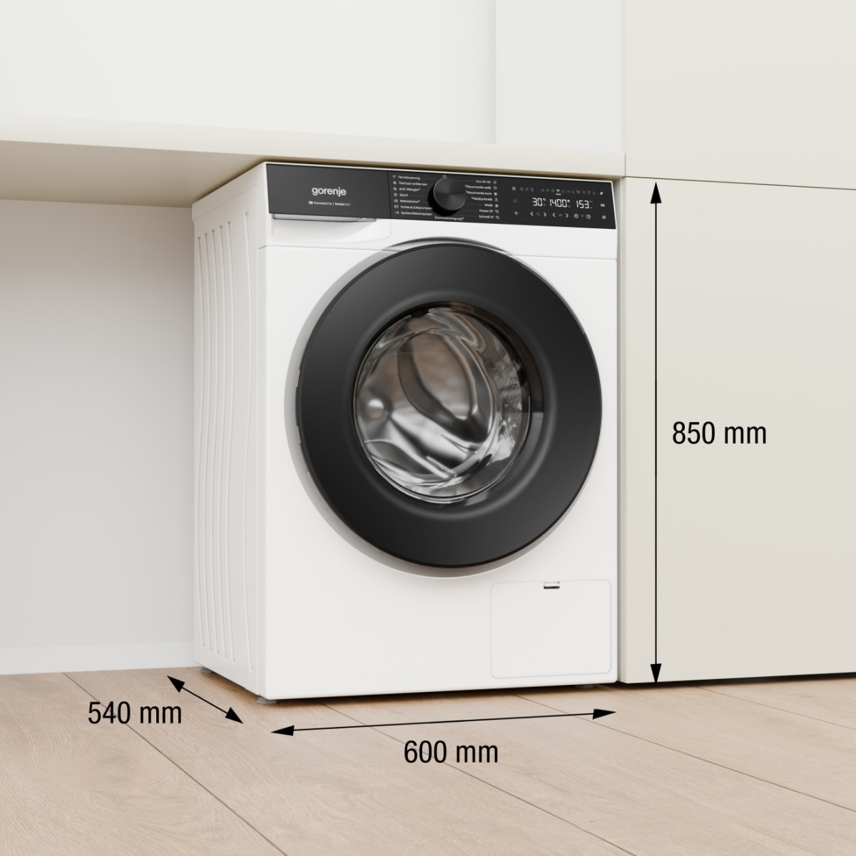 GORENJE Waschmaschine G600 »W5G684A3T1« 8 kg 1400 U/min 30% besser als Energieklasse A, FastWash Pro 29 min.