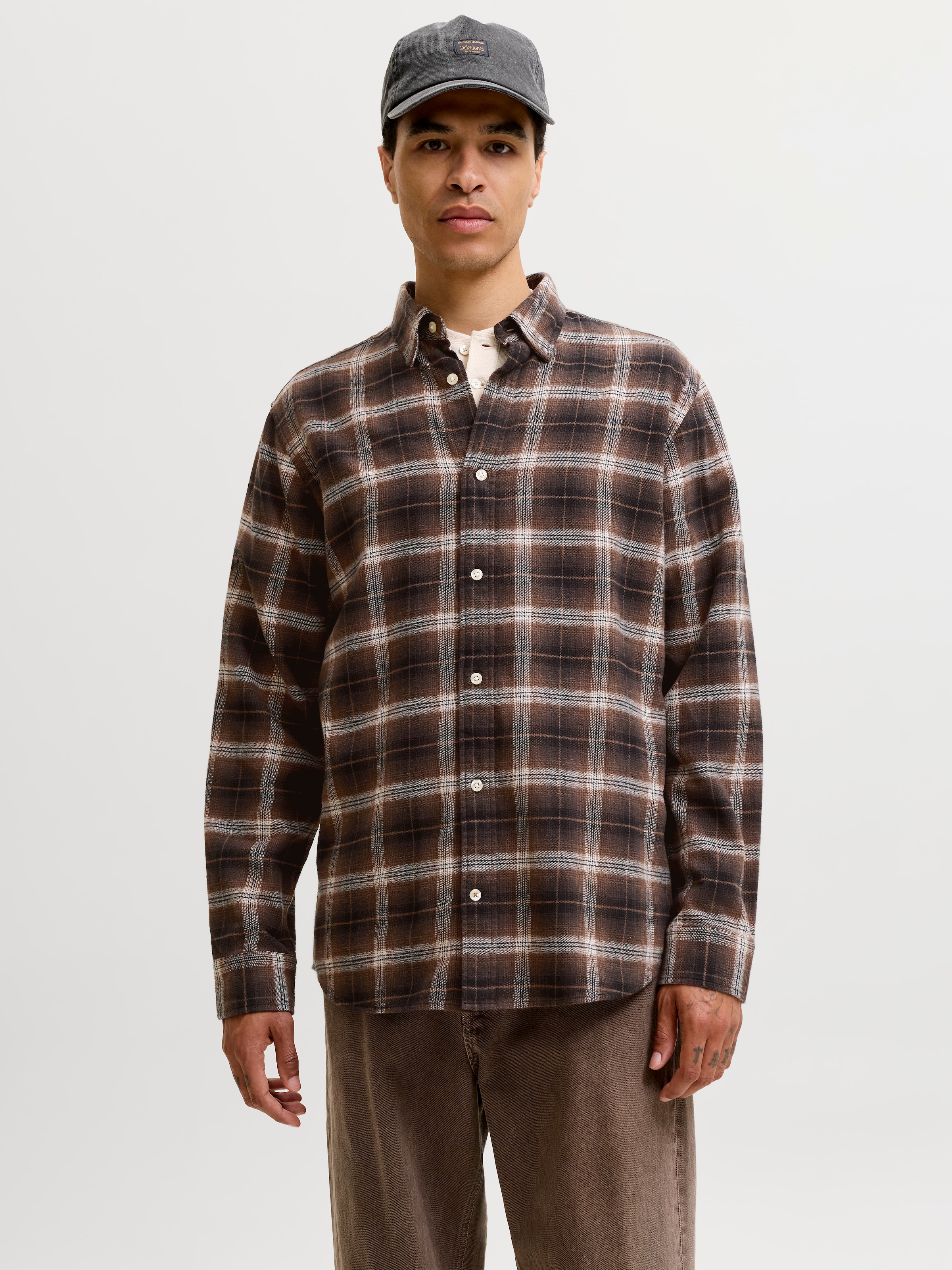 Jack & Jones Langarmhemd »JJEFIELD CHECK SHIRT LS SN« Baumwolle, normal geschnitten