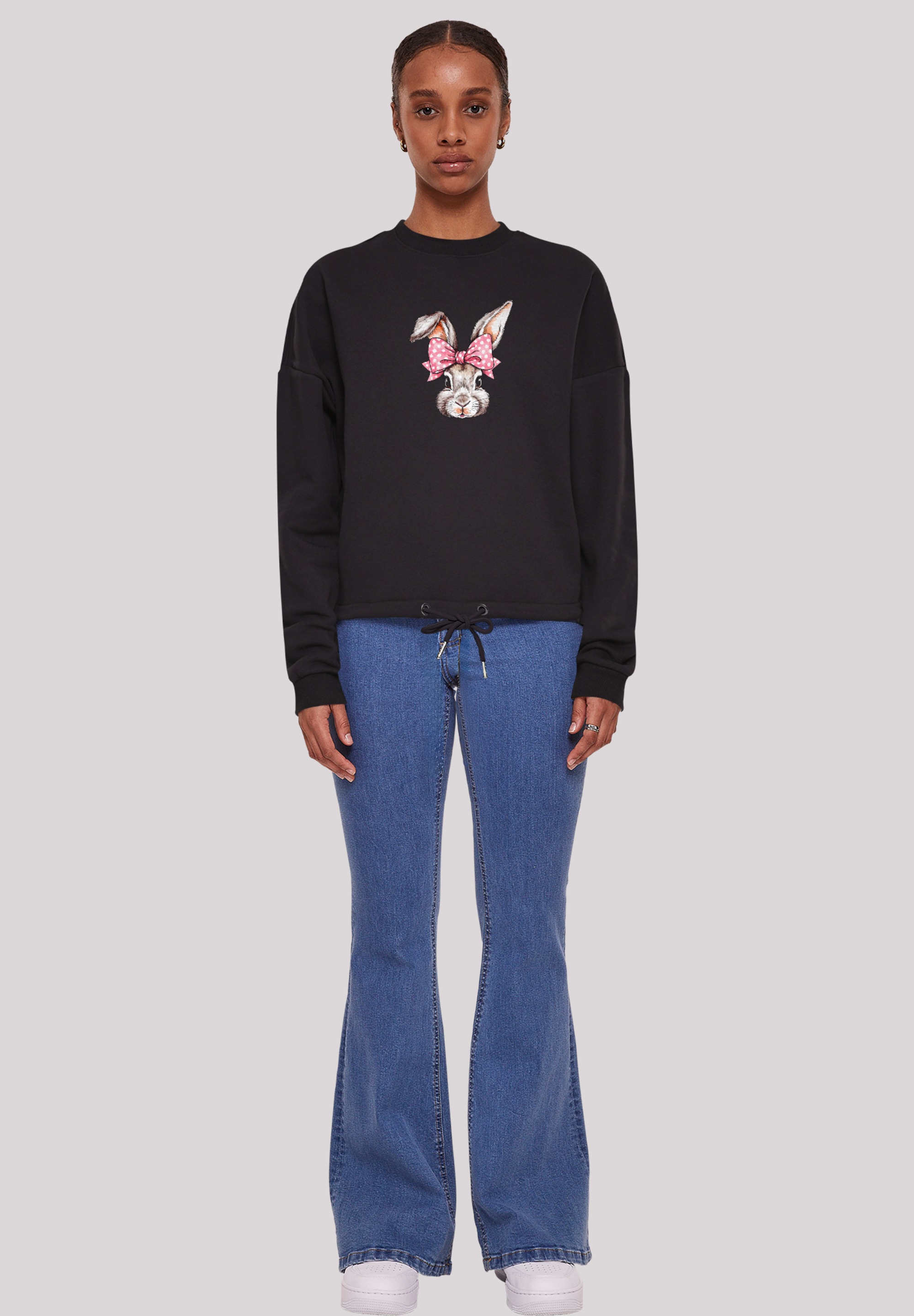 F4NT4STIC Sweatshirt »Niedlicher Hase mit Schleife«, Premium Qualität