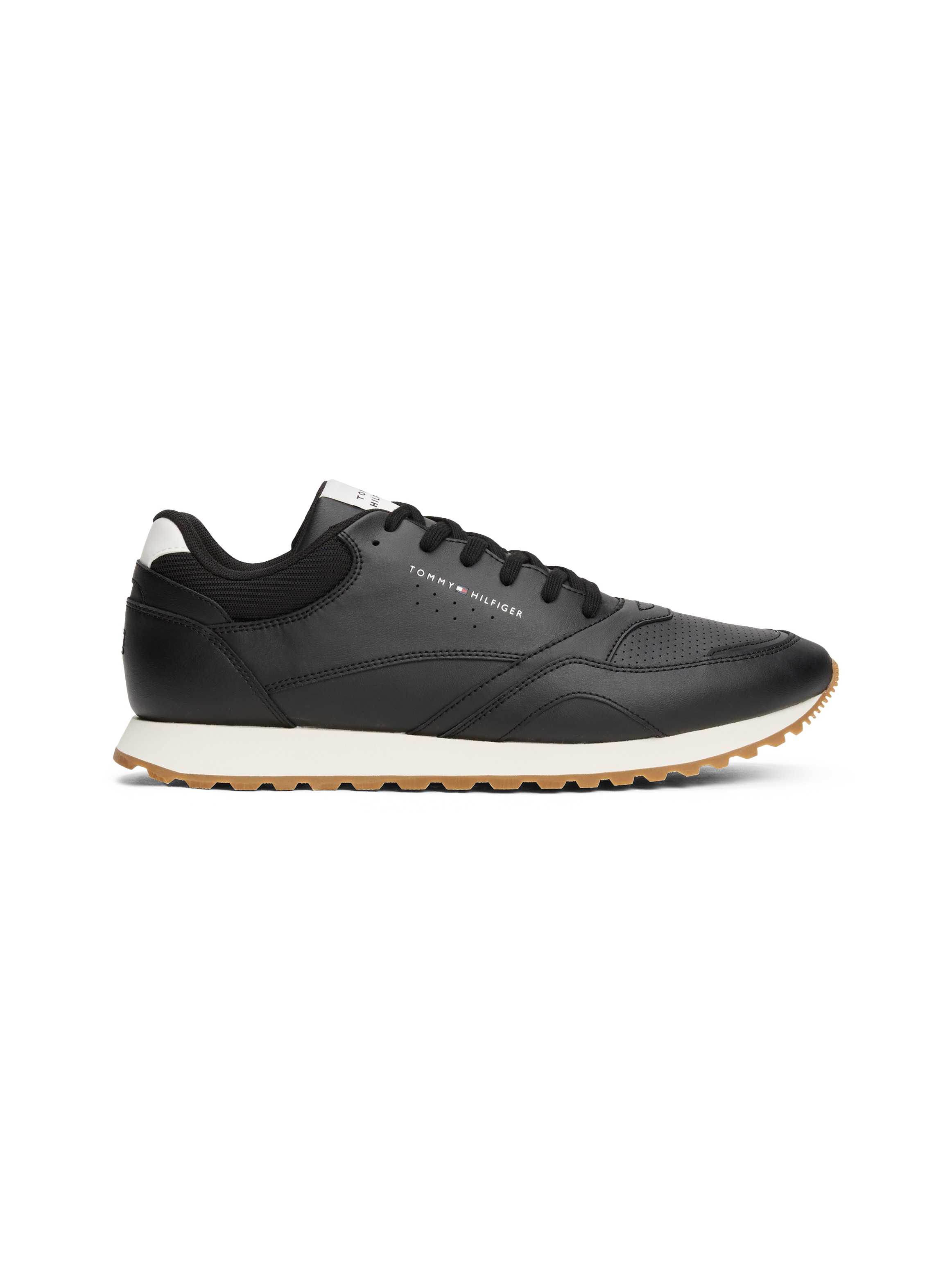 Tommy Hilfiger Sneaker »NEW RUNNER EVA LTH ESS«, Freizeitschuh, Halbschuh, Schnürer mit sportiver Lochung