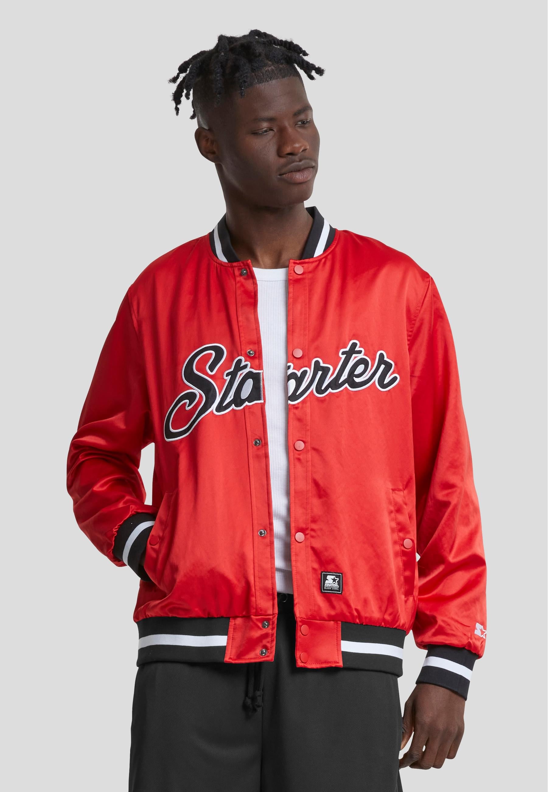 Starter Black Label Collegejacke »Starter Black Label Herren Starter Satin College Jacket«, (1 St.), ohne Kapuze