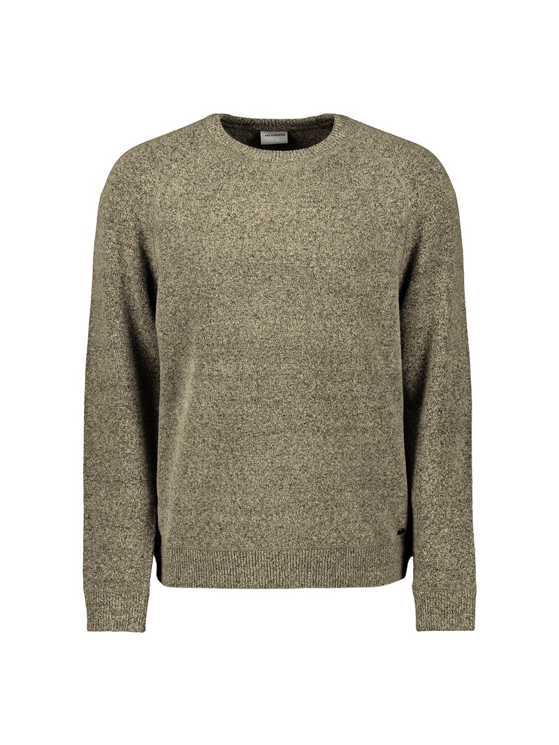 NO EXCESS V-Ausschnitt-Pullover "No Excess Melierter Wollpullover" günstig online kaufen