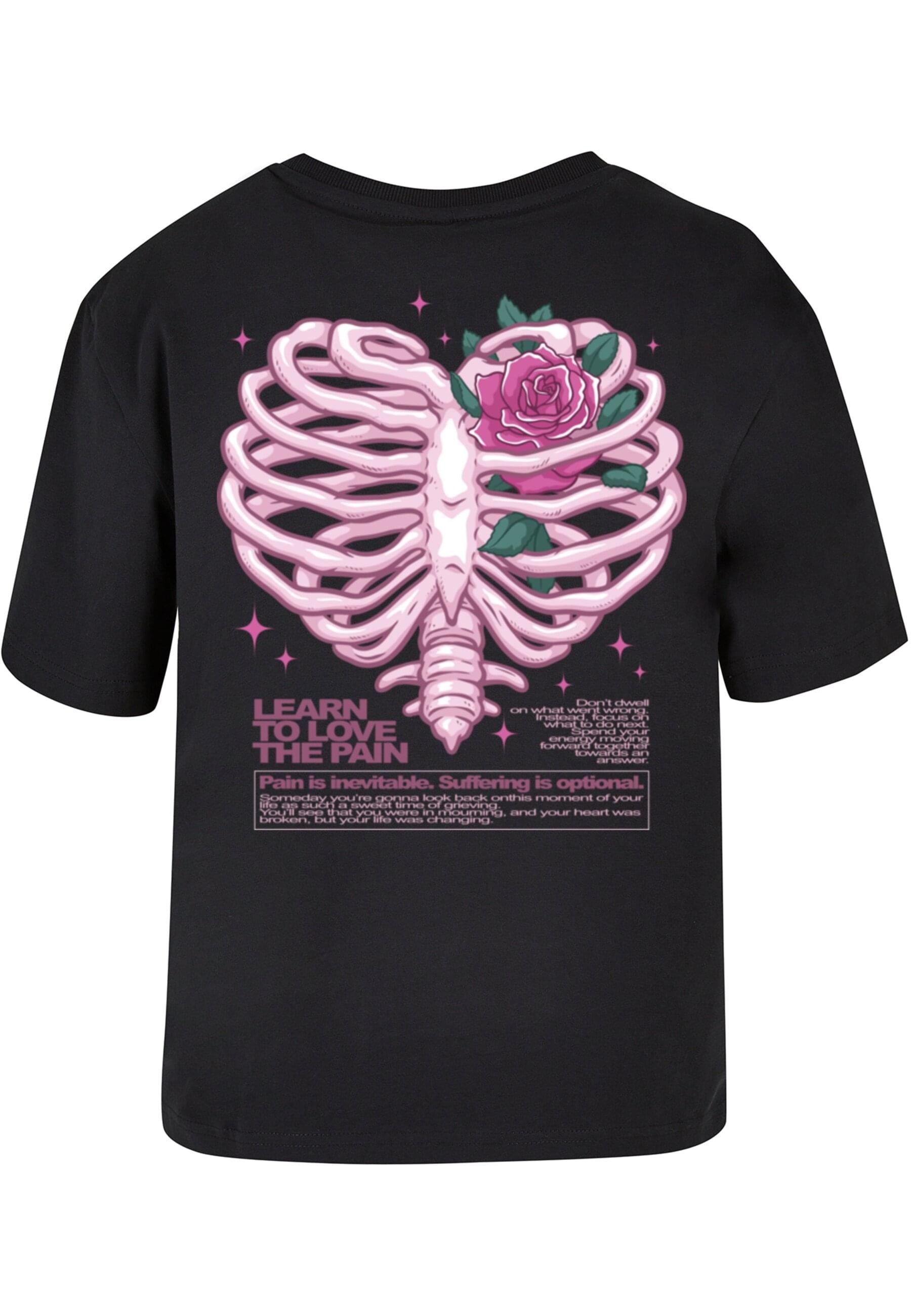 Miss Tee T-Shirt "Miss Tee Damen Heart Cage Rose Tee" 1 Stk. tlg. günstig online kaufen