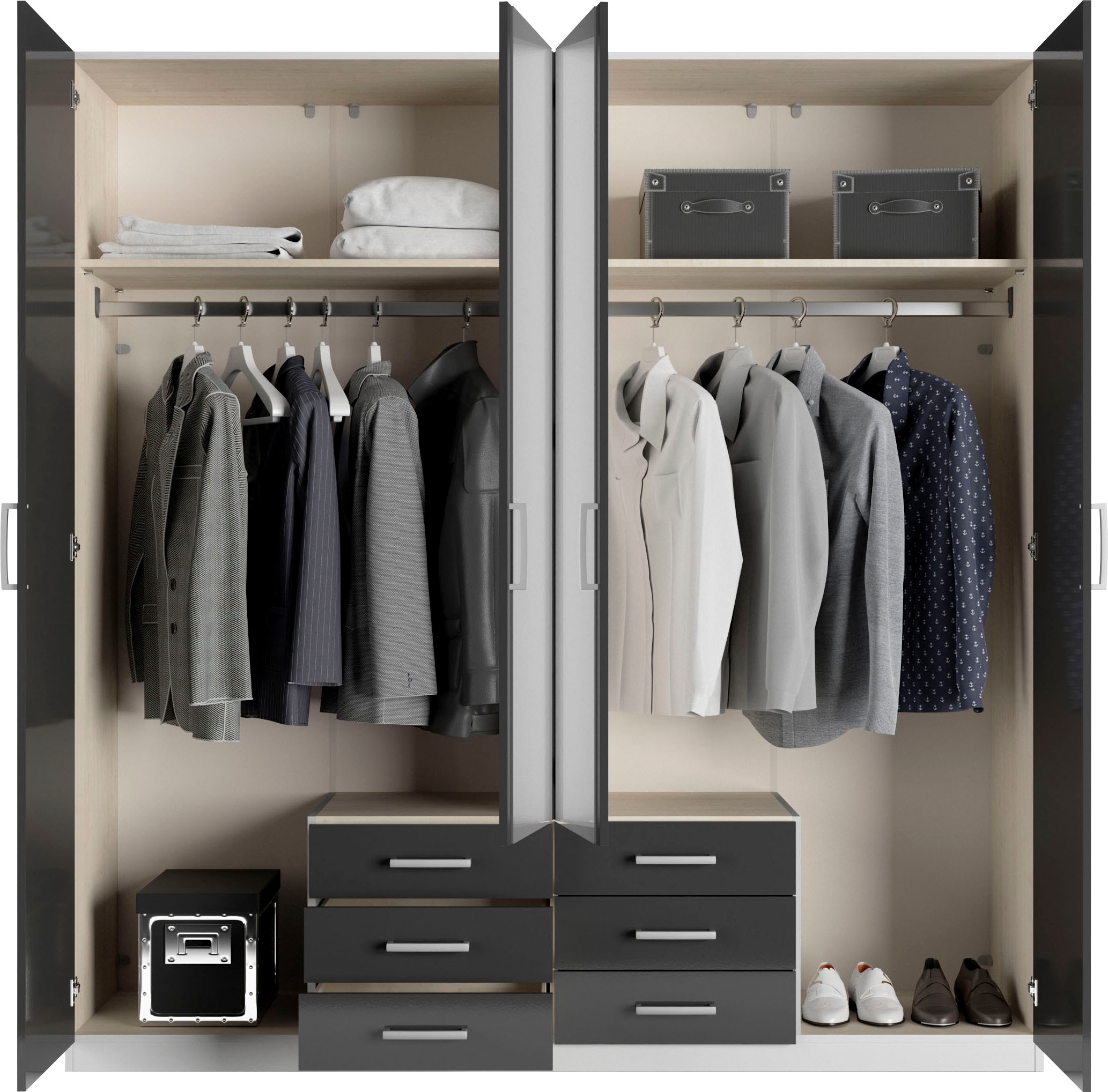 priess Kleiderschrank »Amsterdam«, mit oder ohne LED-Beleuchtung