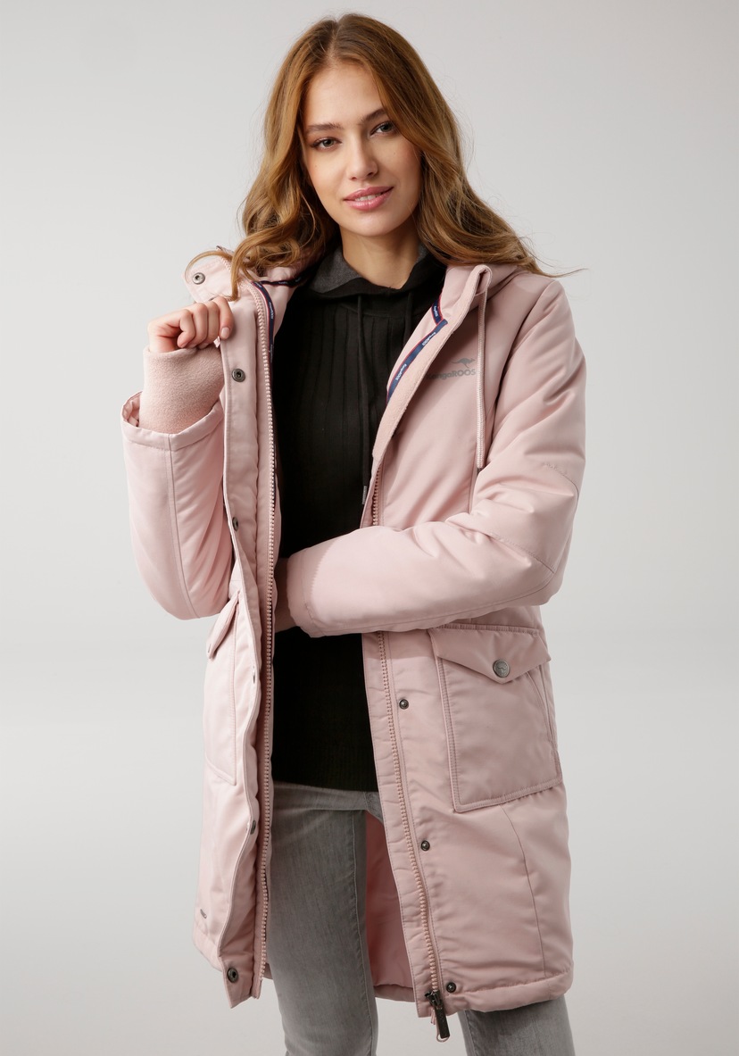 Ragwear Anorak »Novva Block«, | stylische V-Steppung BAUR Winterjacke und Kapuze mit kaufen Kapuze, mit