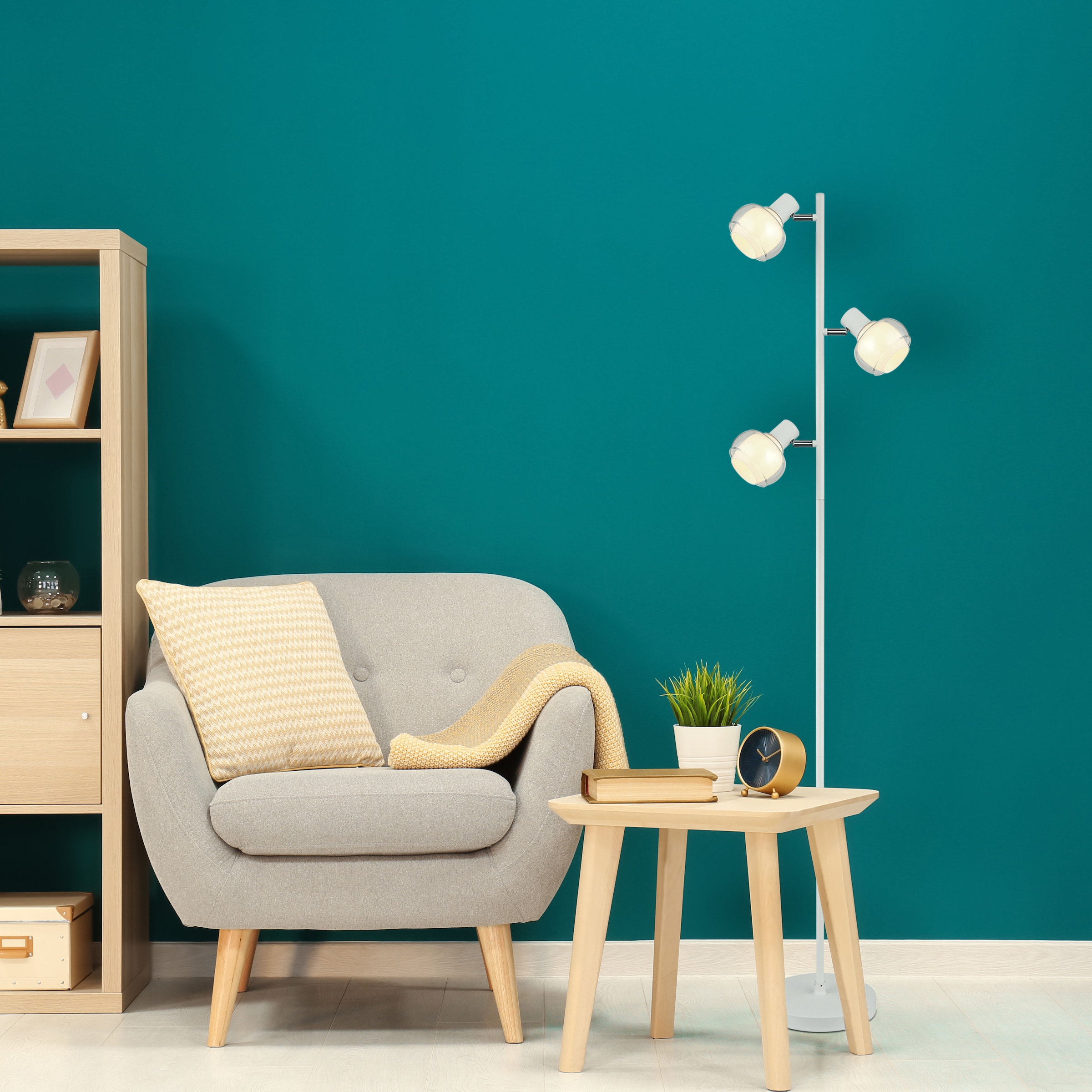 GLOBO LIGHTING Stehlampe »TOKKI« E14 1 Stk. Stehlampe Wohnzimmer Schlafzimmer Flur Design-Leuchte