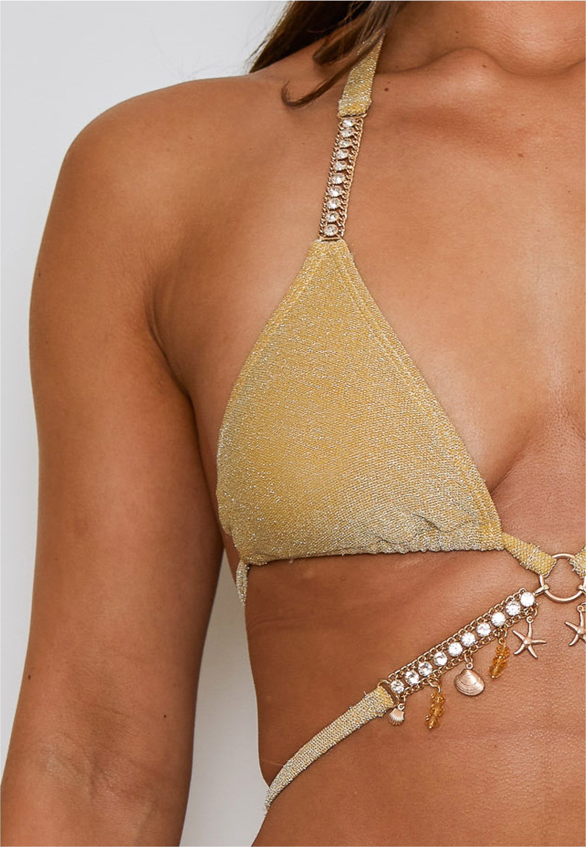Moda Minx Triangel-Bikini-Top »Lumiere Seychelles«, (1 St.), mit funkelnden Anhängern
