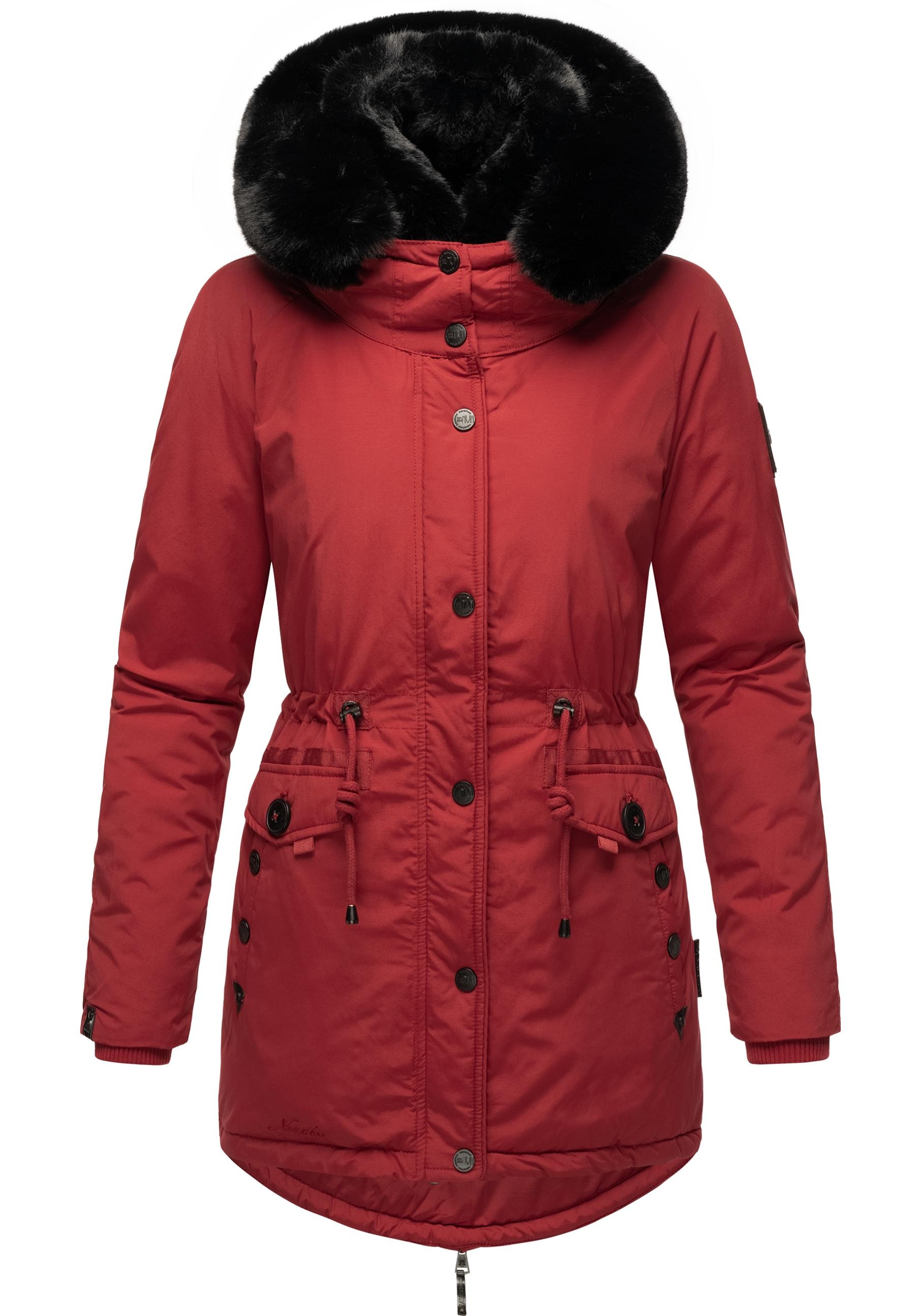 Navahoo Wintermantel "Sweety Deluxe", modischer Winterparka mit großer doppelter Kapuze