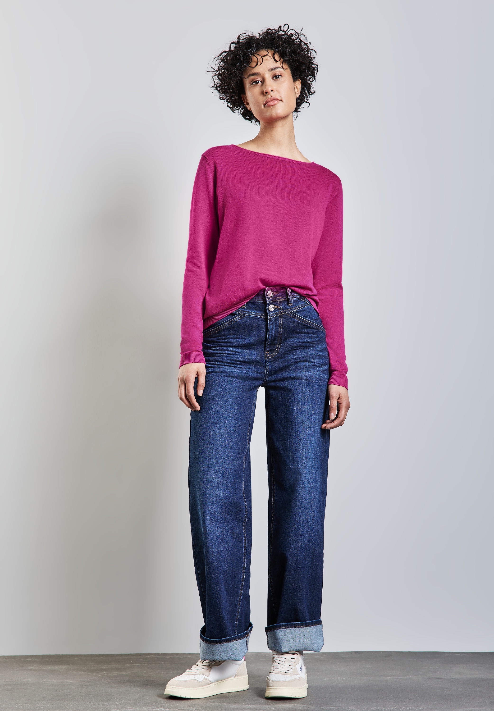 STREET ONE Strickpullover, mit U-Boot-Ausschnitt