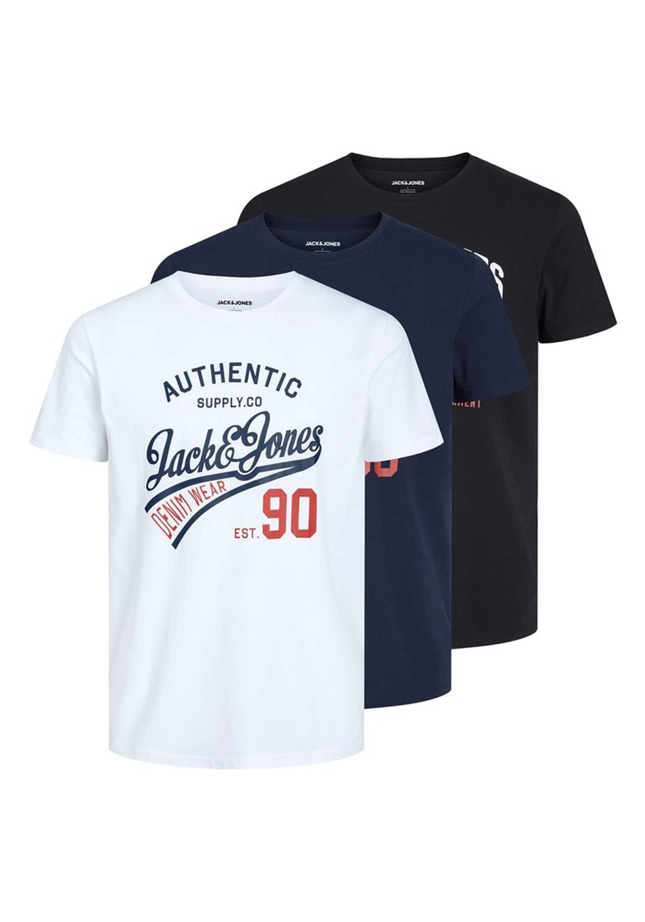 Jack & Jones T-Shirt "T-Shirt JJETHAN TEE CREW NECK 3PK 3er Pack" günstig online kaufen