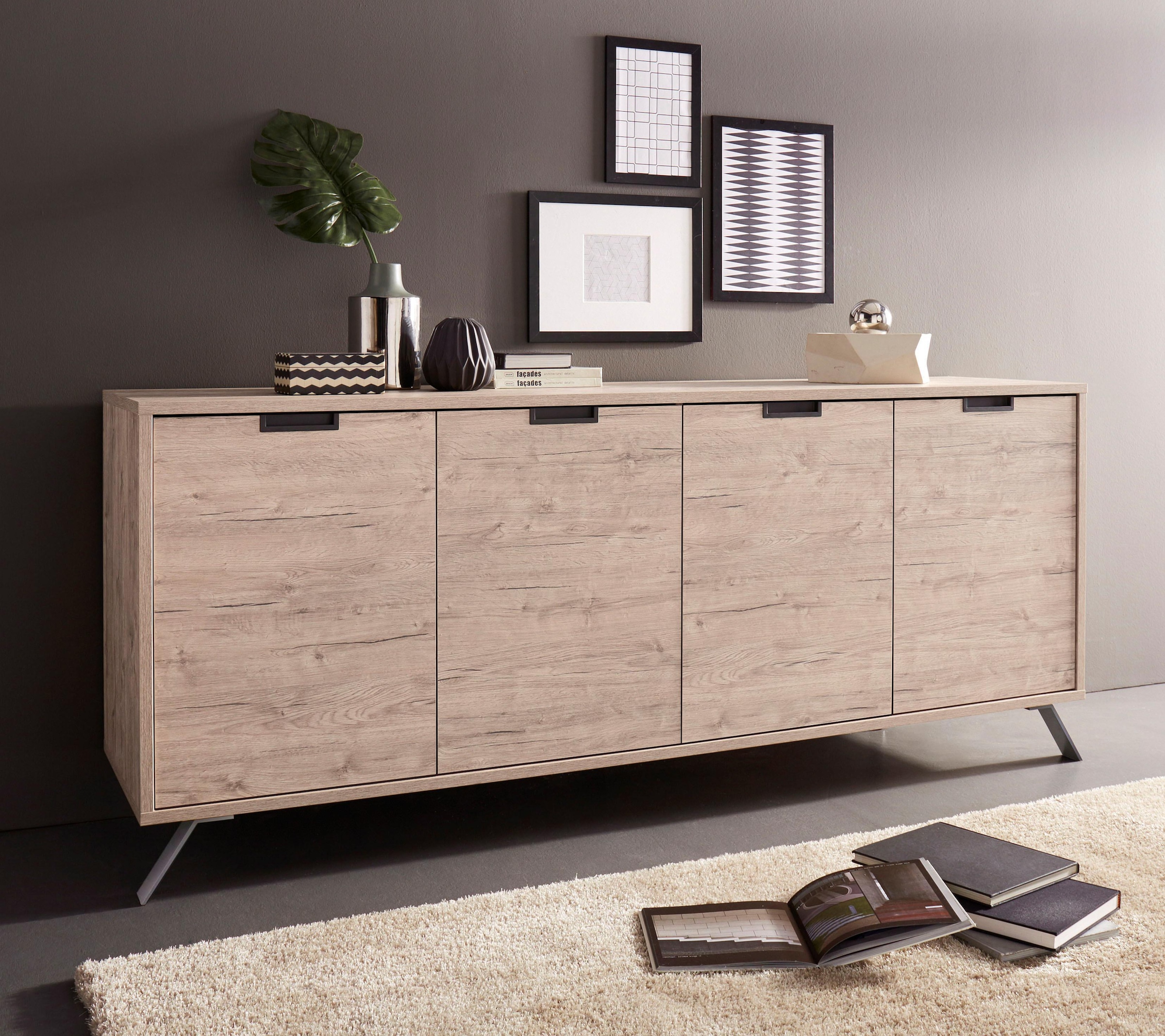 Home affaire Sideboard "Palma" Breite 206 cm günstig online kaufen