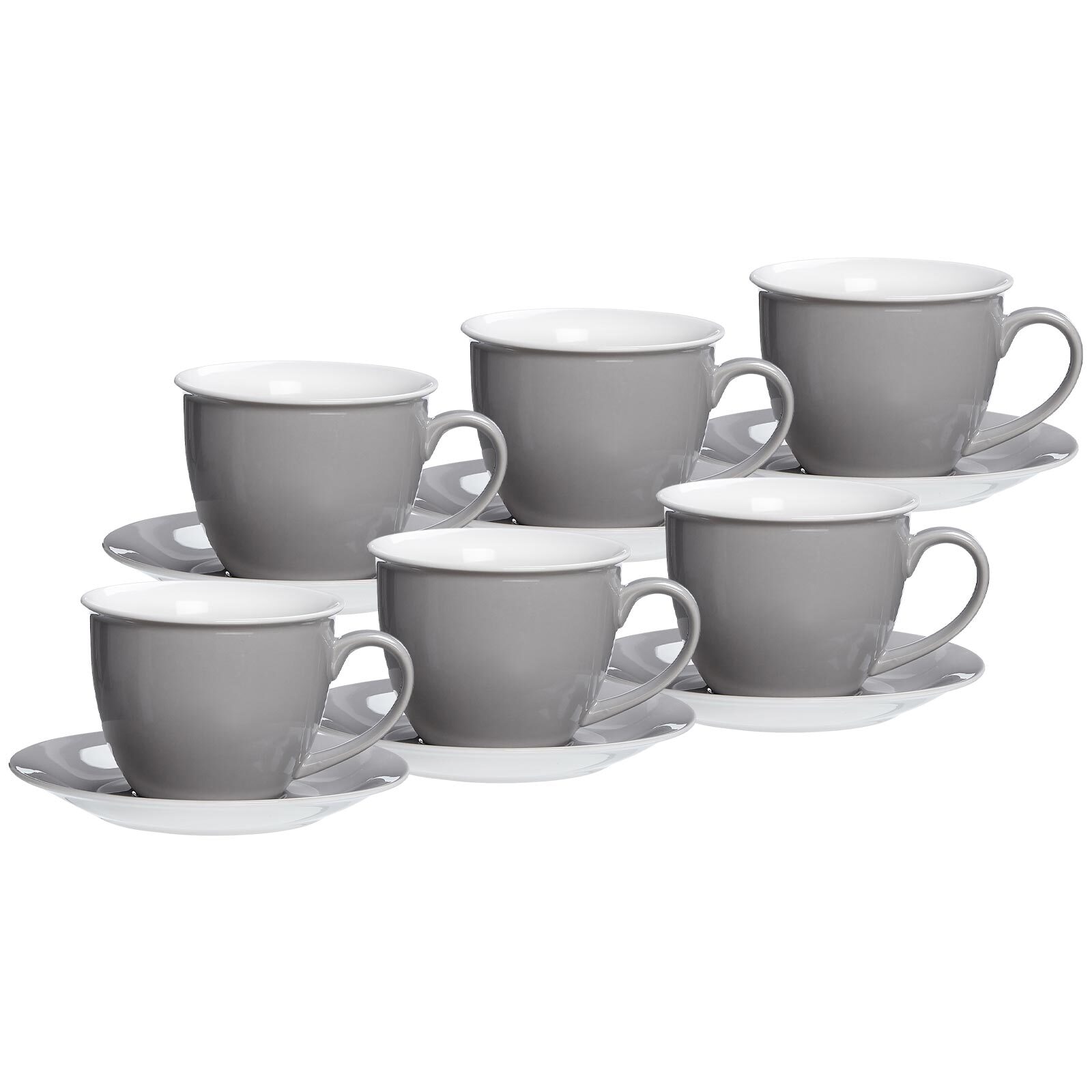 Ritzenhoff & Breker Tasse "Milchkaffee Tassen mit Untertassen Doppio 350 ml günstig online kaufen