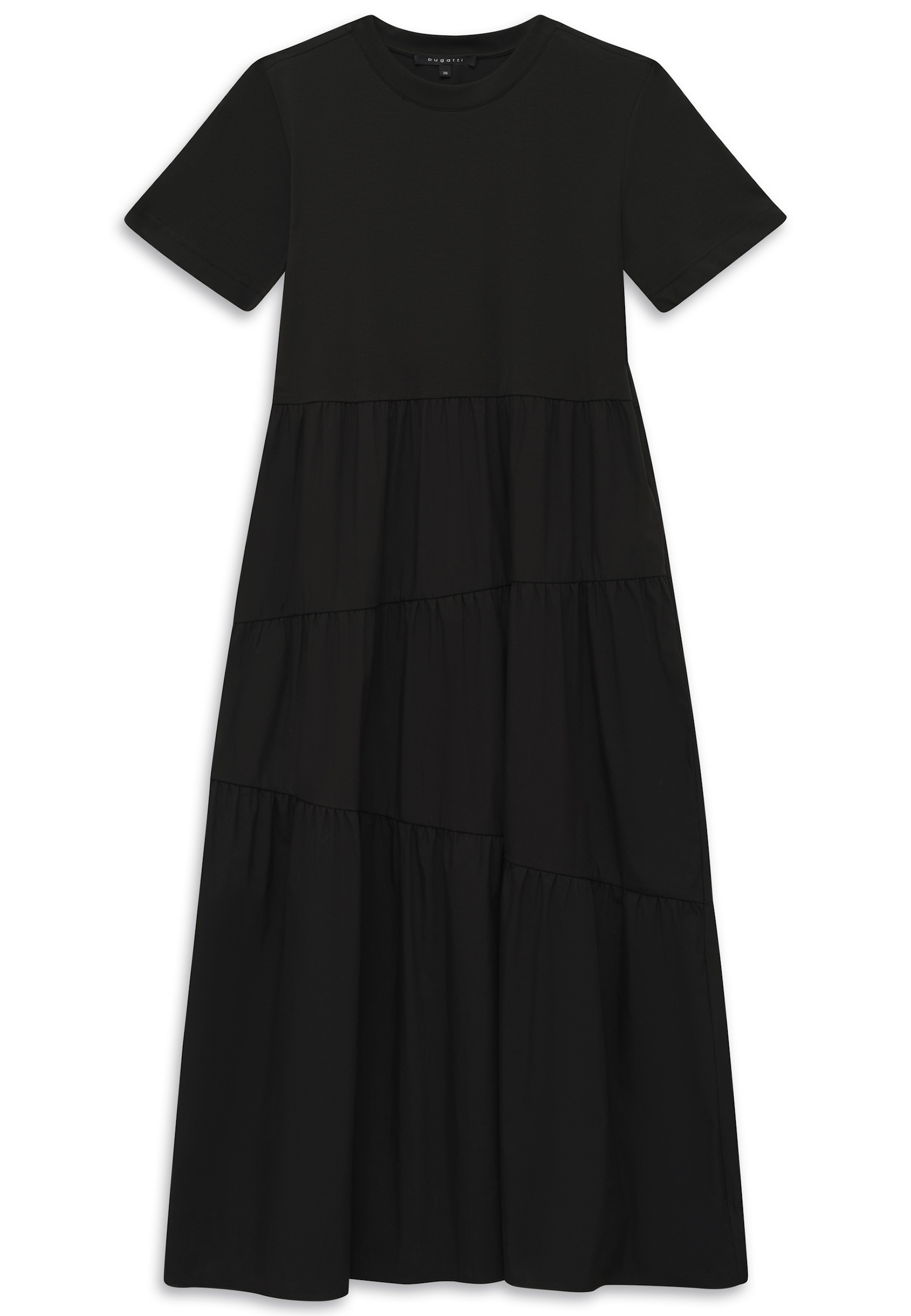 bugatti Sommerkleid »Materialmix« mit asymmetrischen Raffungen