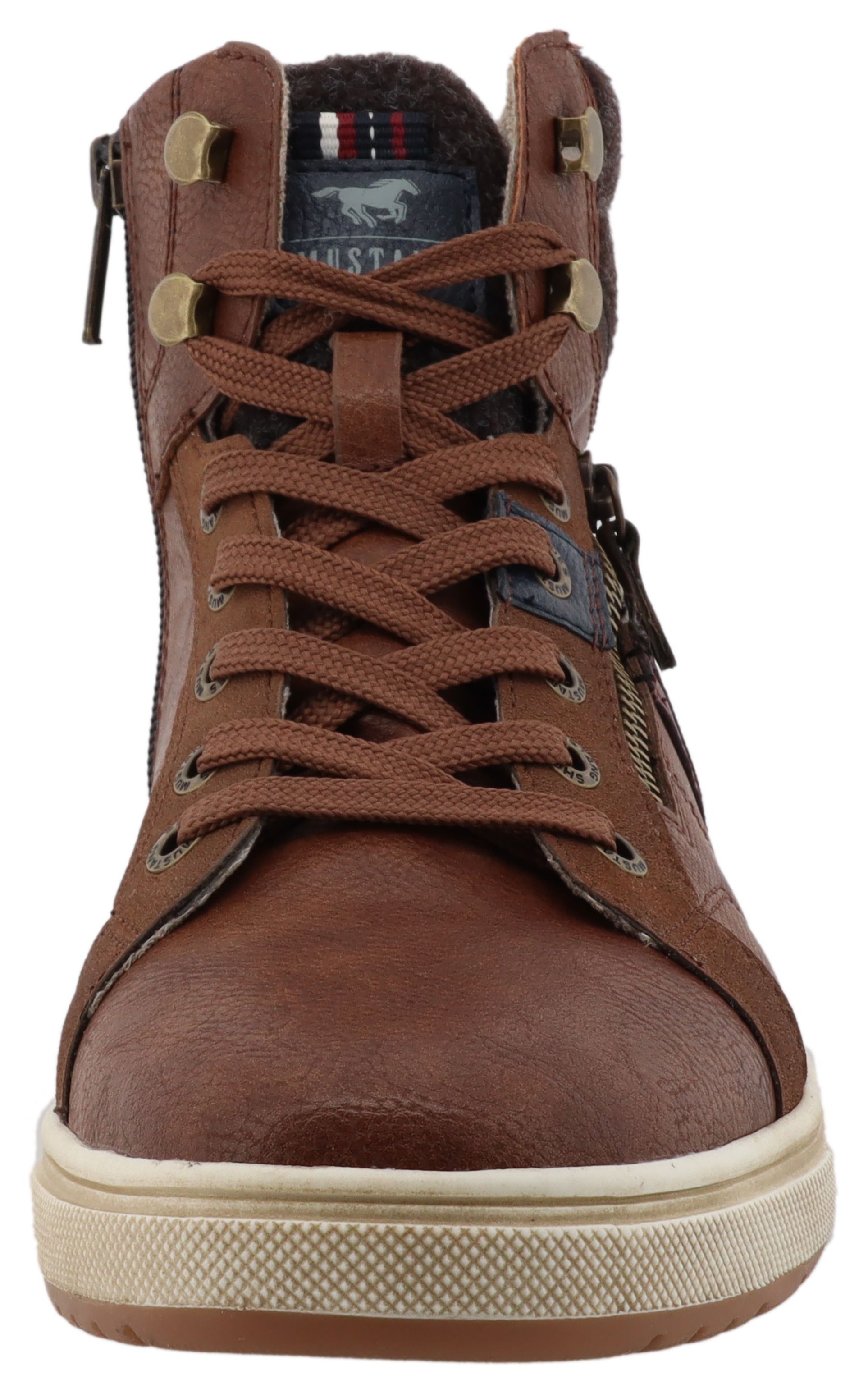 Mustang Shoes Sneaker »Merian«  High Top Sneaker, Schnürboots mit Reißverschluss