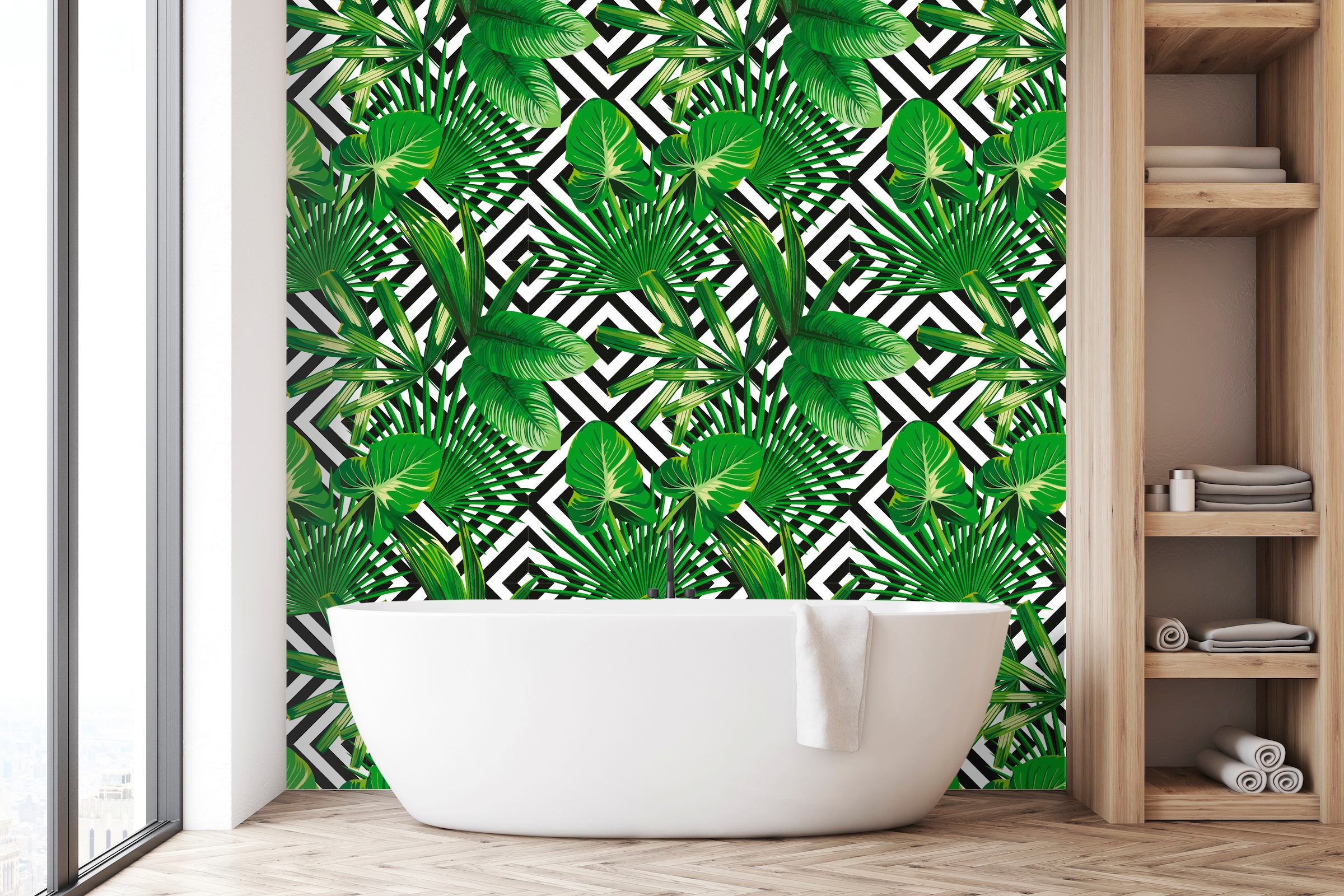 queence Vinyltapete »Ghazal«, bedruckt-Motiv-botanisch-floral-gemustert-natürlich, 90x250cm, selbstklebend, kinderleichte Anbringung, Sticker