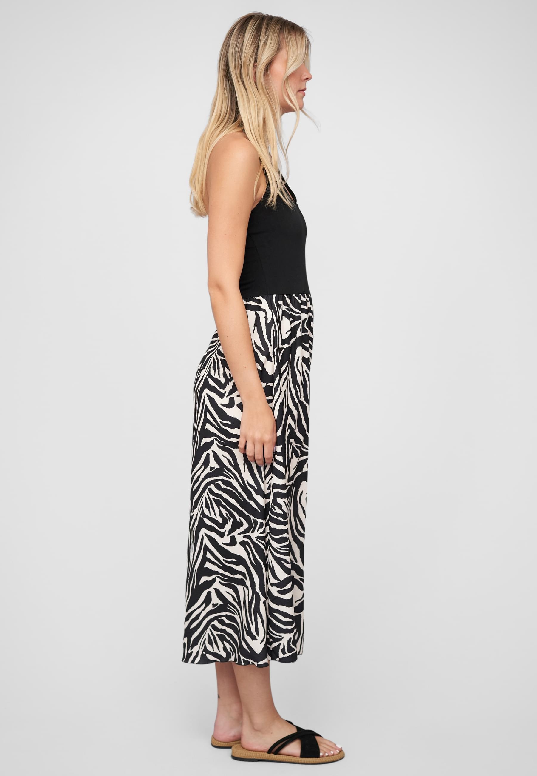 CLOUD 5IVE Shirtkleid »CLOUD 5IVE Maxi Neckholder-Dress with zebra print« 1 Stk. tlg.
