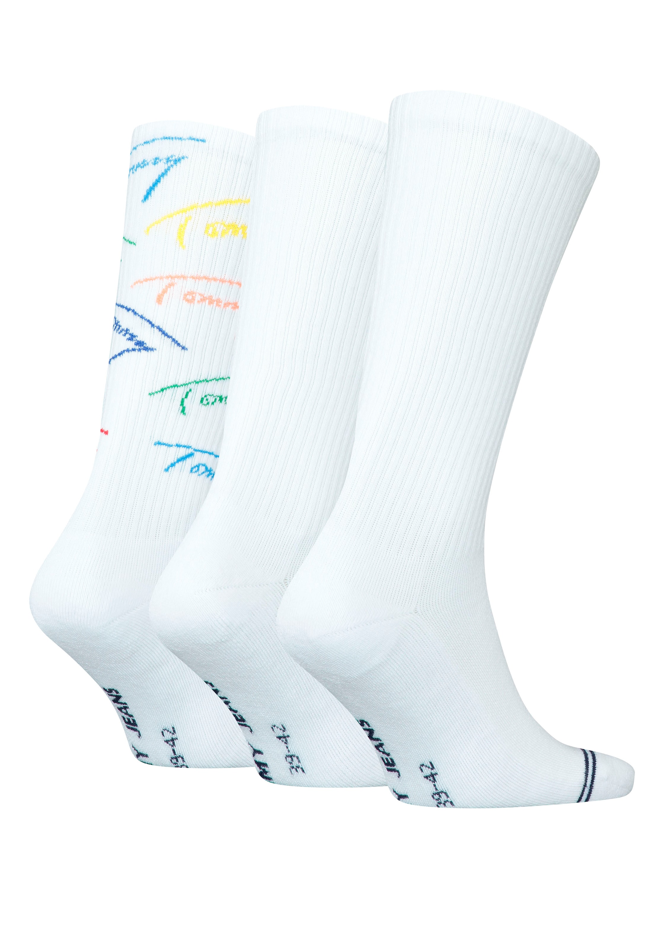 mit Hilfiger | Markennamen Socken, Paar), (3 Tommy bestellen BAUR online eingestricktem