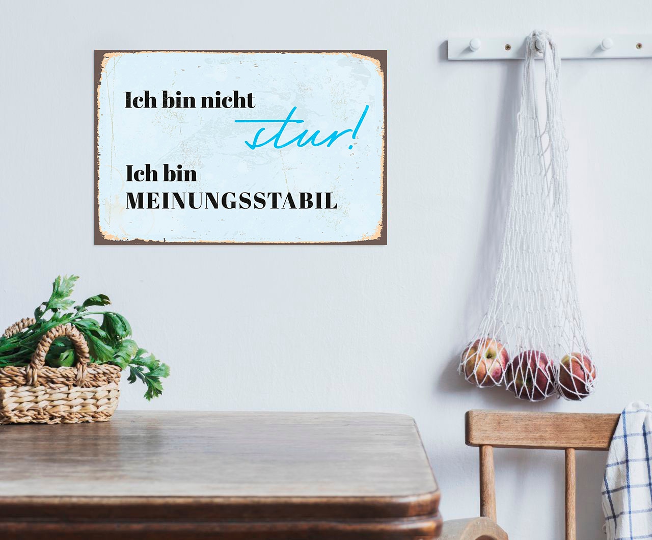 queence Metallbild "Meinungsstabil" Schriftzug  Schriftzüge 1 Stk. tlg. Sta günstig online kaufen