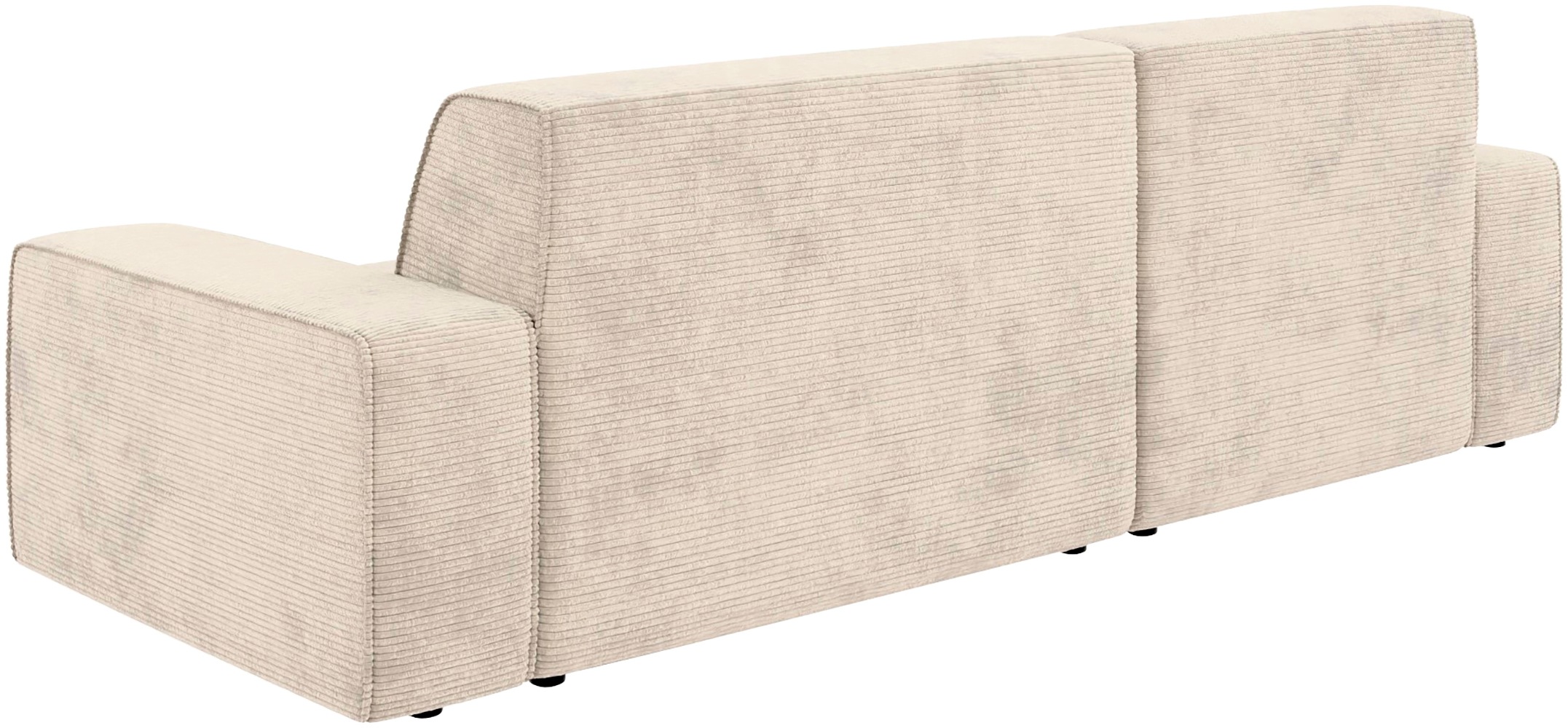 TRENDMANUFAKTUR Ecksofa »Graz, wahlweise mit Sitzvorschub und Bettkasten, L-Form, Breite 246 cm«, in Cord-, haustierfreundlichem LEO Struktur- oder LUMOS-3D-Bezug