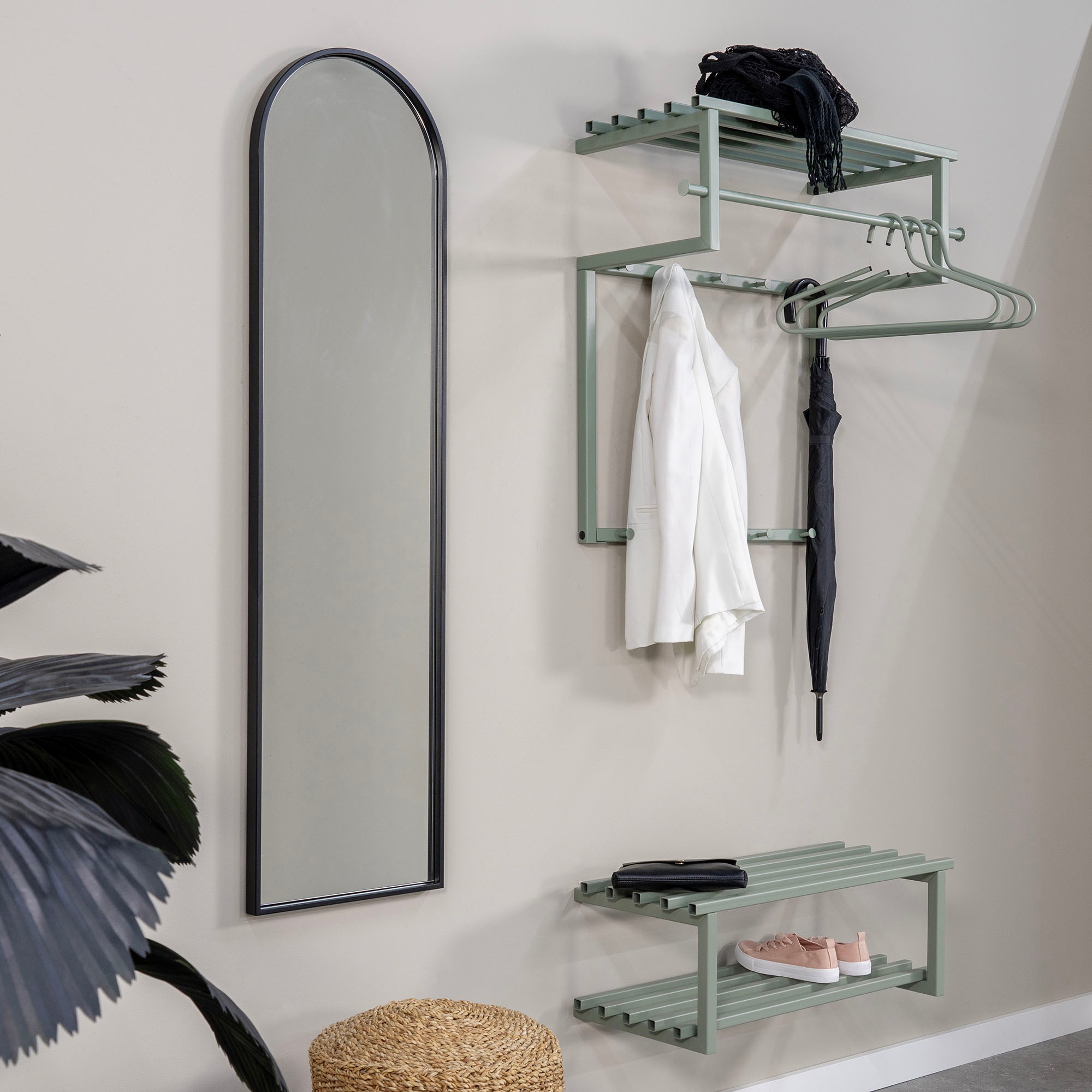 Spinder Design Garderobenleiste "RIZZOLI" Familiengarderobe aus Stahl mit 1 günstig online kaufen