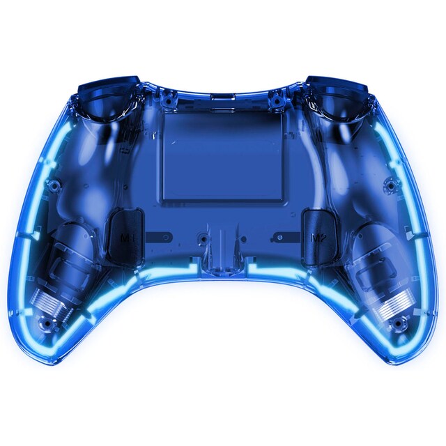 Ready2gaming Controller »PS4 Pro Pad X Led Edition transparent mit blauer  LED Beleuchtung« | BAUR