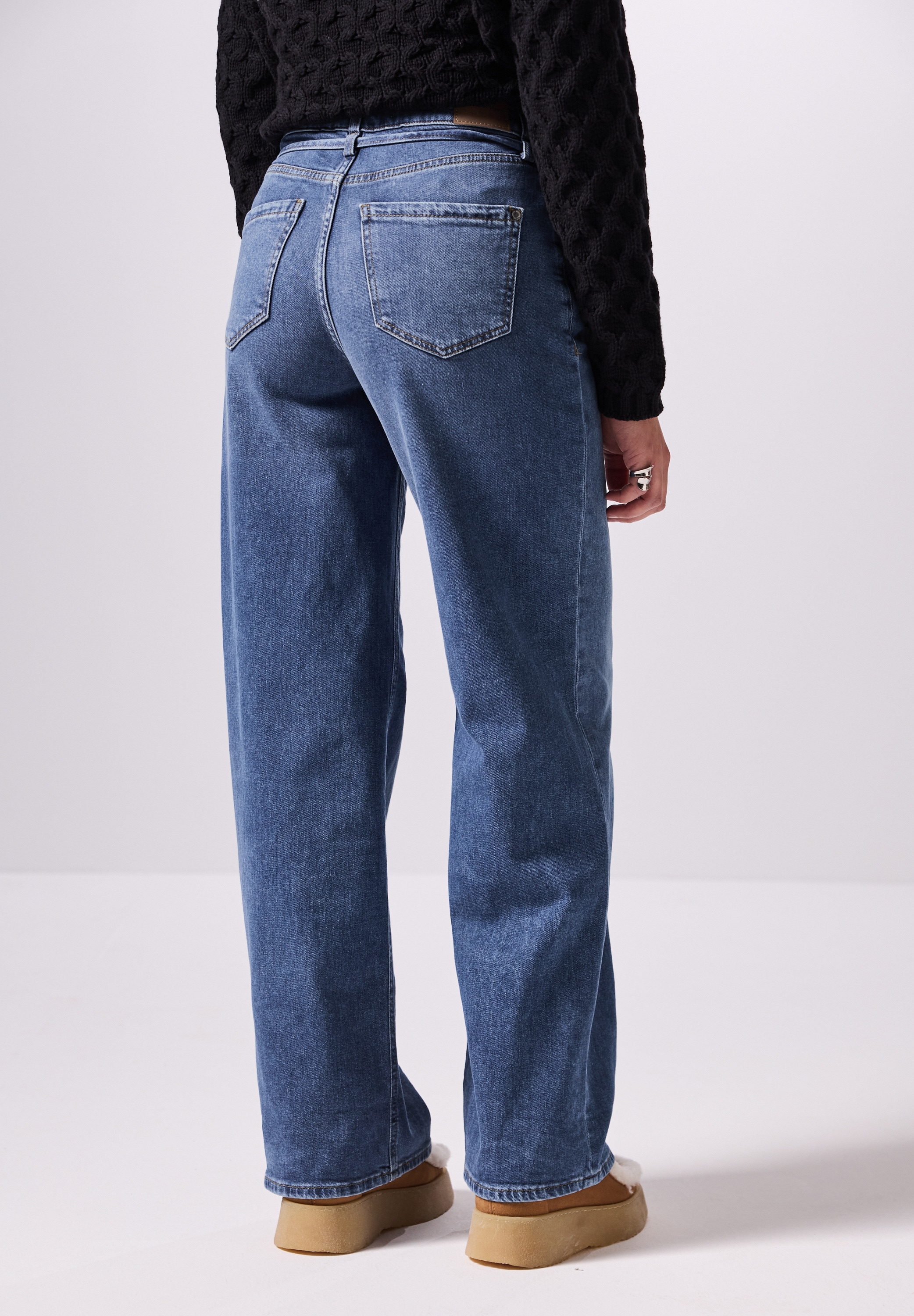 STREET ONE STUDIO Loose-fit-Jeans, High Waist günstig online kaufen