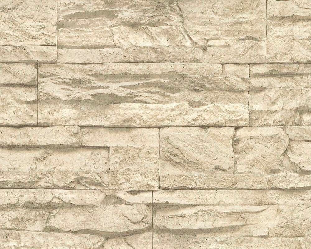 living walls Vinyltapete "Best of Wood`n Stone 2nd Edition" Motiv Steinoptik gemustert glatt Modern Tapete Stein Tapeten Wohnzimmer Schlafzimmer Küche Flur Design