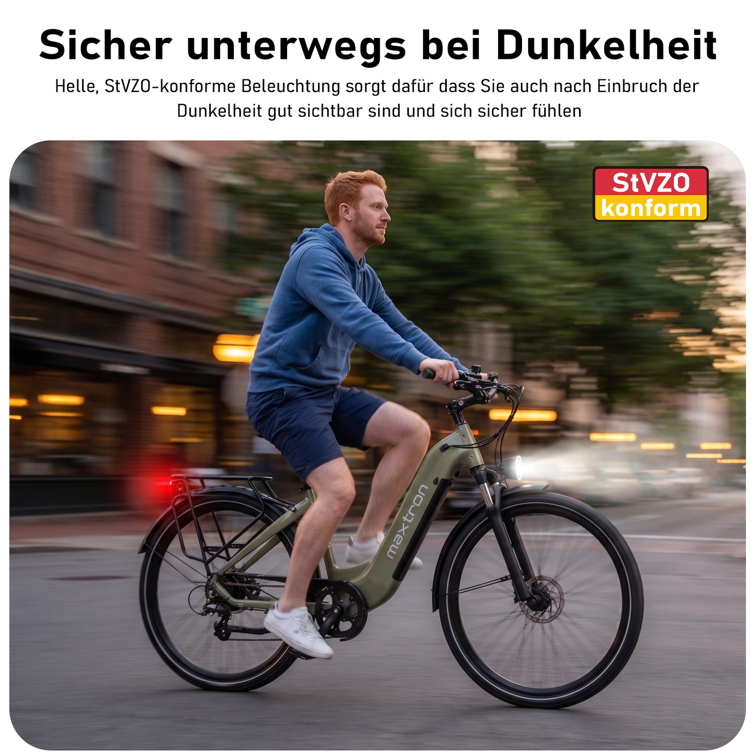 Maxtron »Maxtron Marathon E-Citybike 28 Zoll« 7 Gang Shimano Kettenschaltung Heckmotor 250 W Packung,  Elektrofahrrad für Damen u. Herren