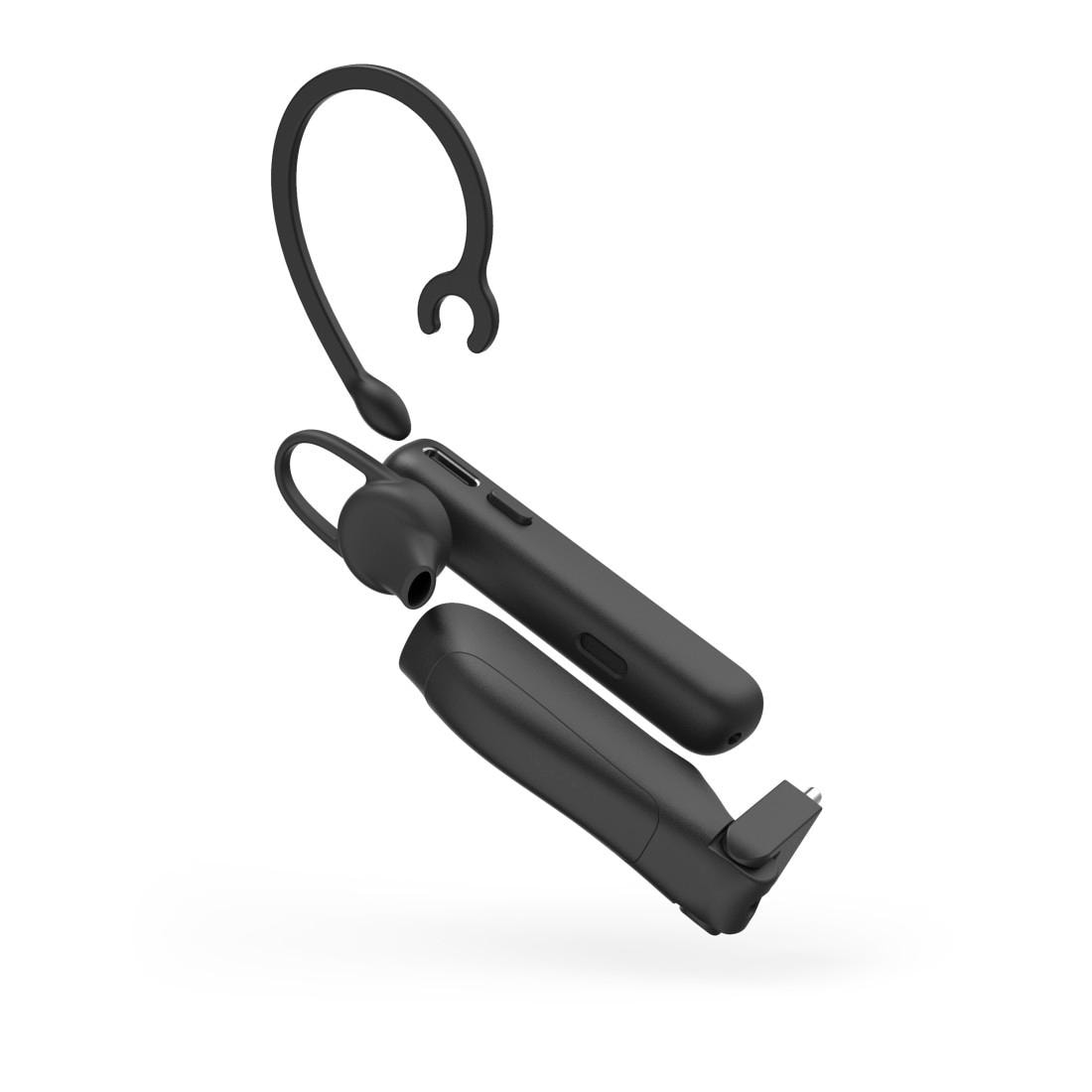 Hama Bluetooth-Kopfhörer »Mono-Bluetooth®-Headset mit Ladestation, kabellos, Multipoint«, Echo Noise Cancellation (ENC)-Stummschaltung-Sprachsteuerung, filtert und unterdrückt Umgebungsgeräusche, incl. Ladestation