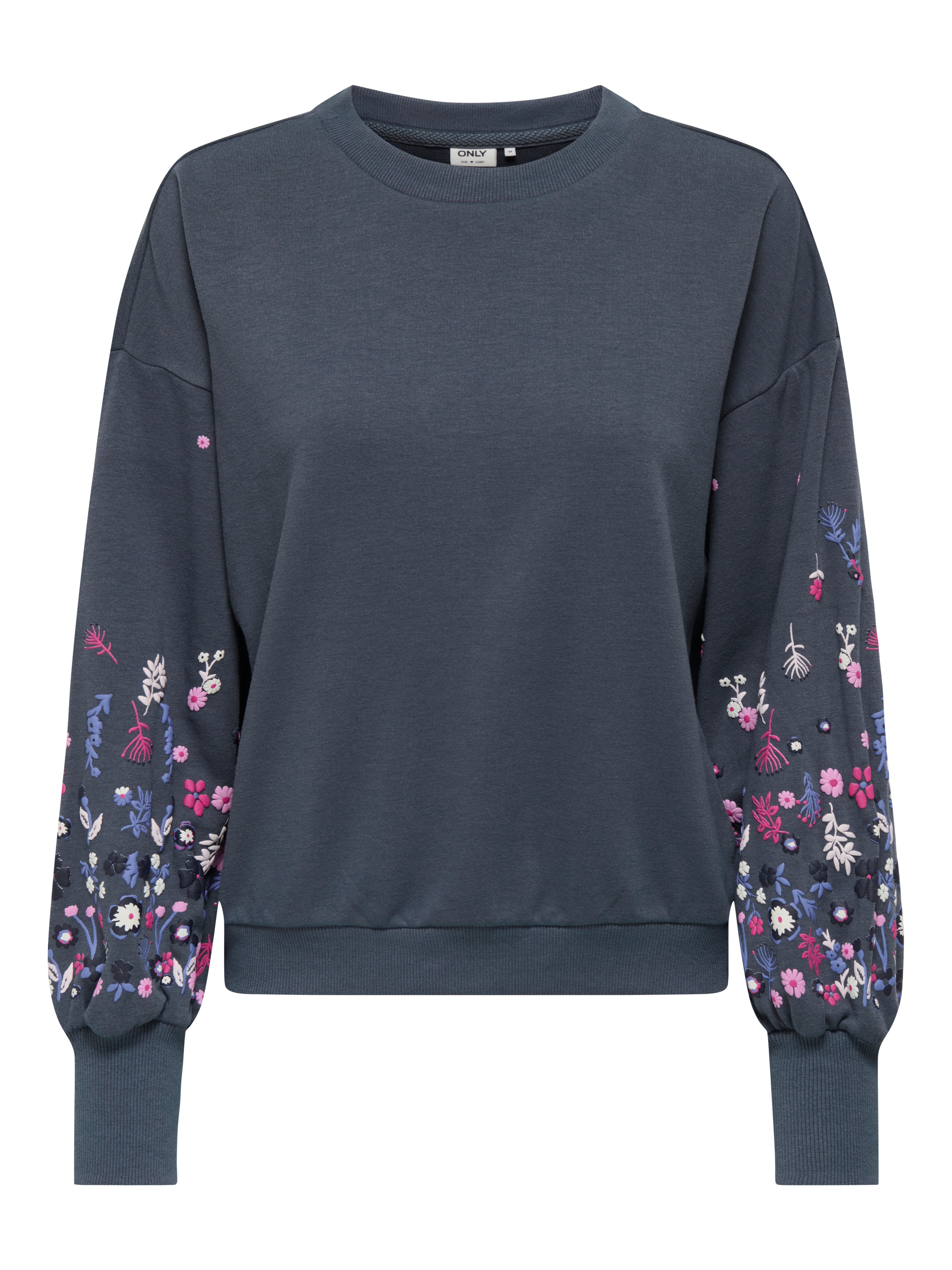 ONLY Sweatshirt "ONLBROOKE L/S O-NECK FLOWER SWT" günstig online kaufen