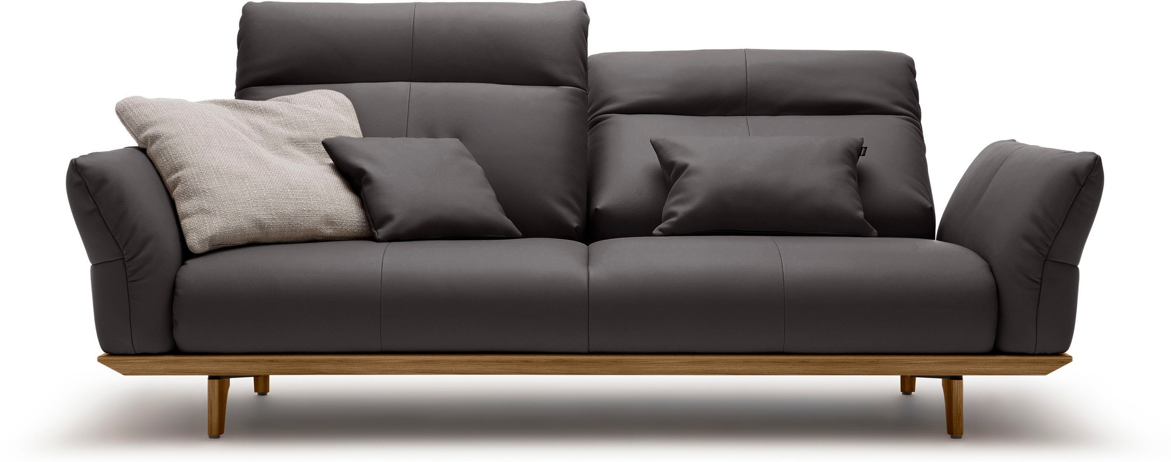 Creation BY ROLF BENZ 3-Sitzer "CR.460 Designsofa mit erstklassigem Sitzkomfort" Sockel in Nussbaum, Füße Nussbaum, Breite 208 cm