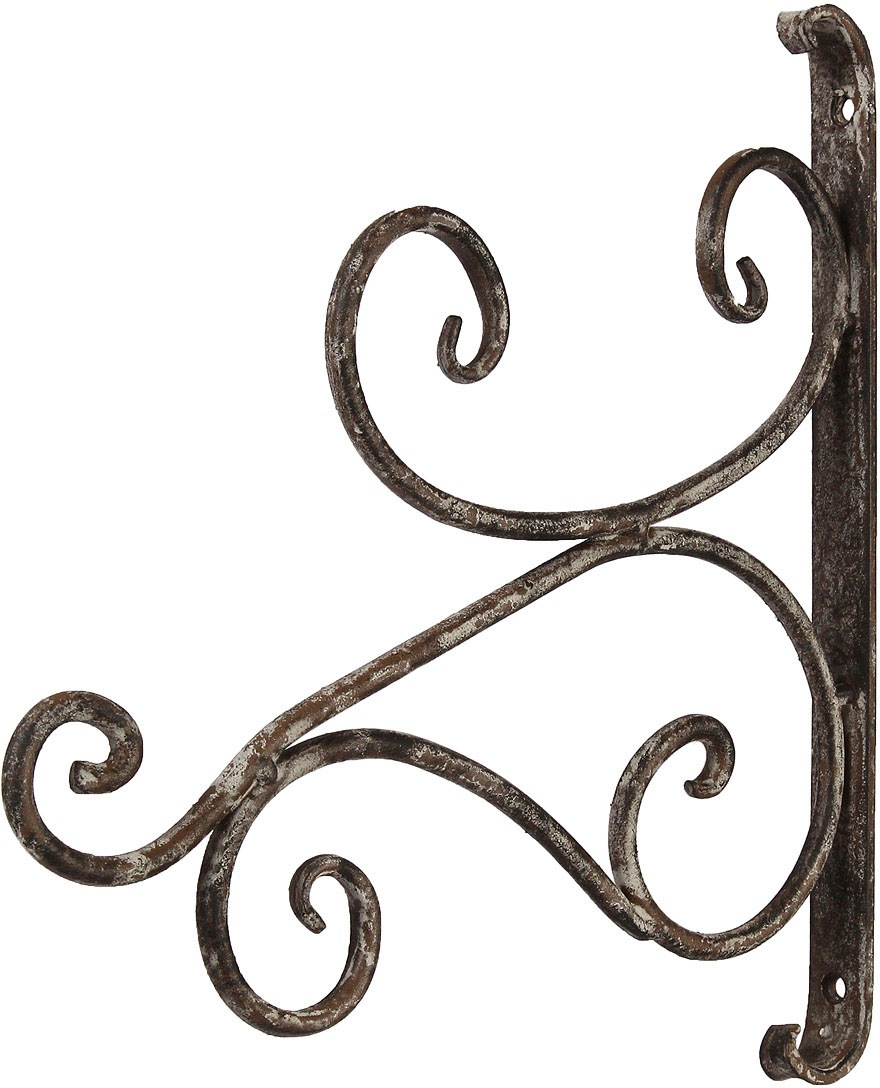 Ambiente Haus Wandkerzenhalter "Wandhaken - antikgrau 28cm" günstig online kaufen