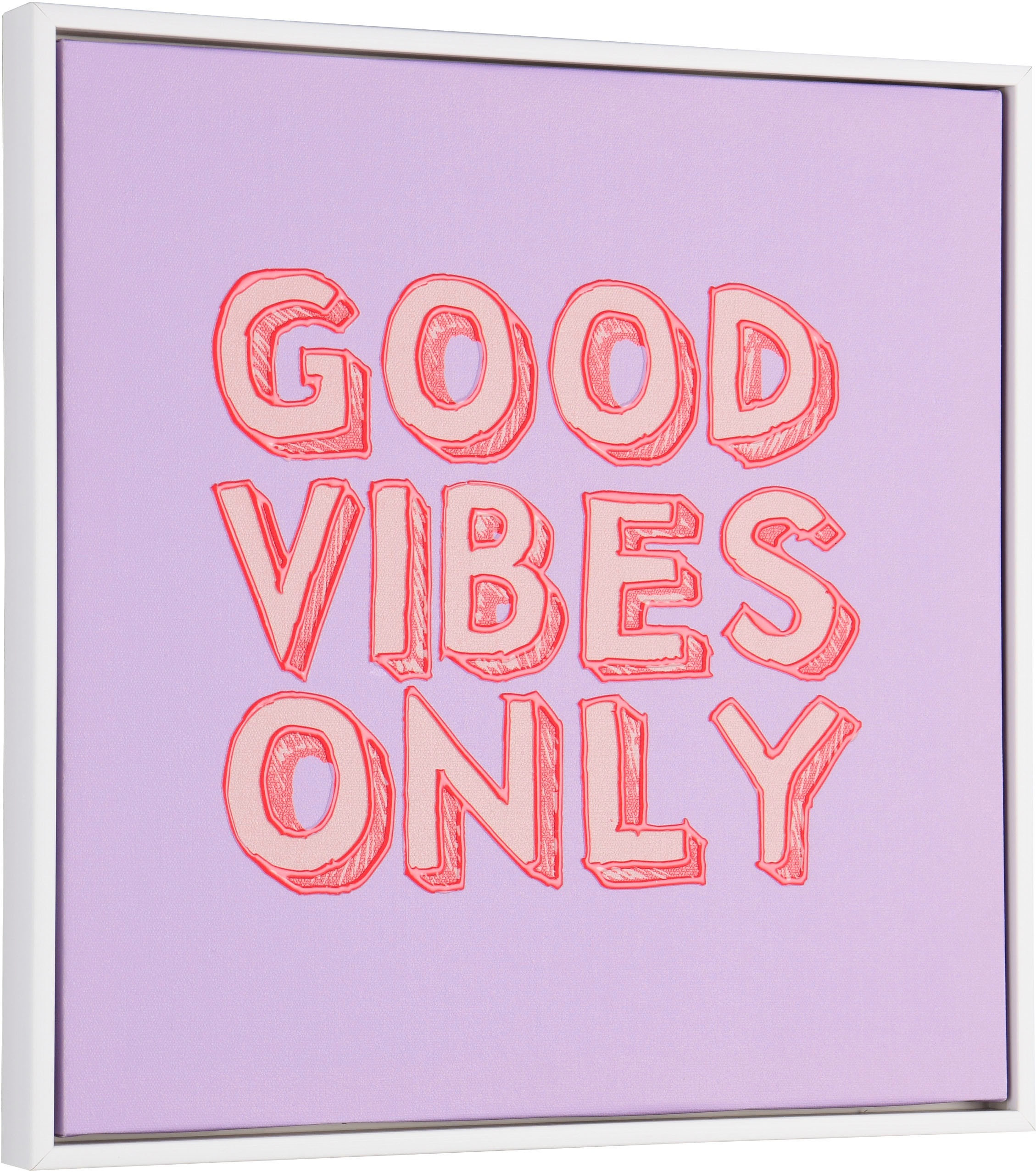 MIRRORS AND MORE Kunstdruck "ONLY" 1 Stk. tlg. Kunstwerk mit positivem Spru günstig online kaufen