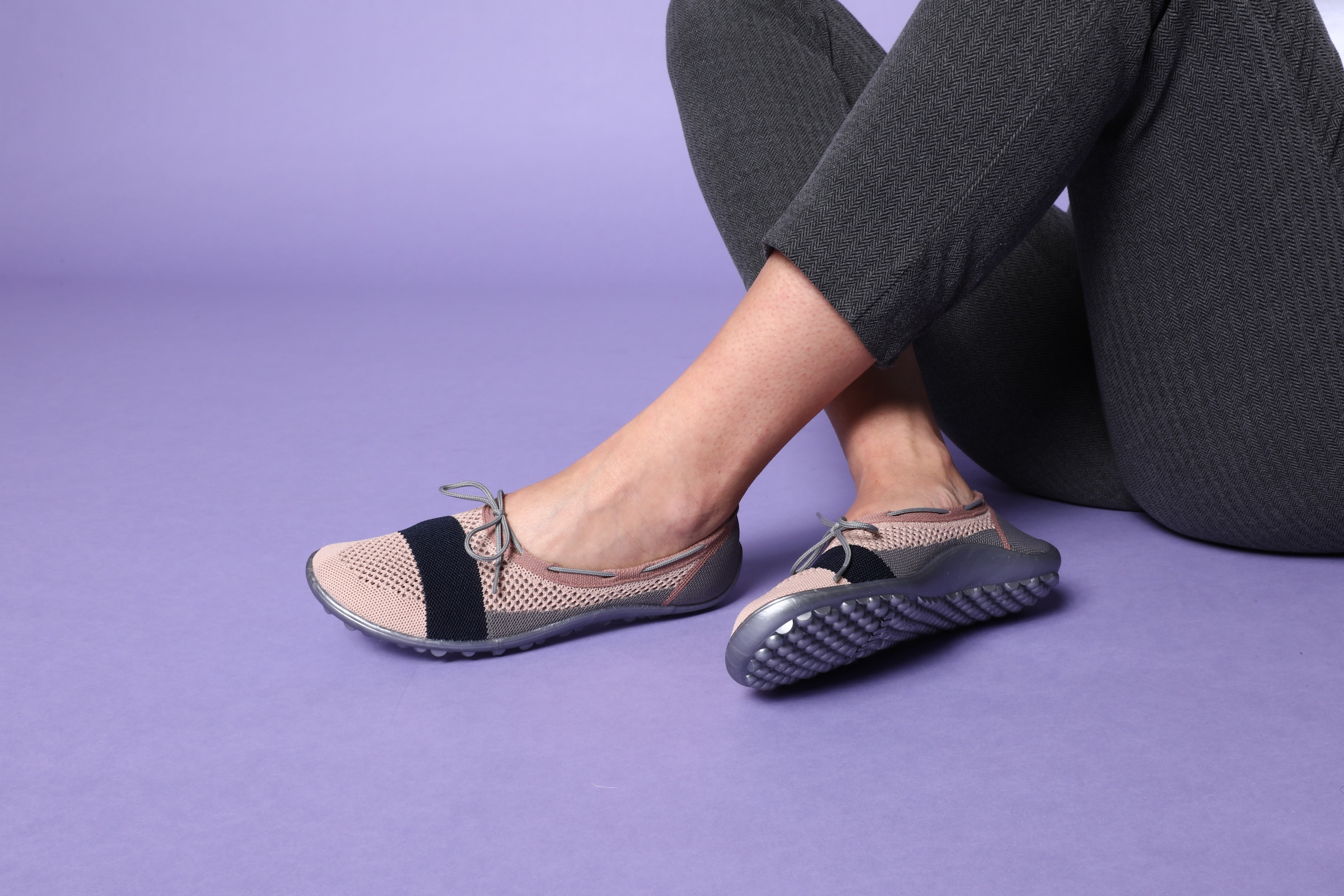 Leguano Barfußschuh »STLYE«, Ballerina, Slipper, Bequemschuh mit Schleife