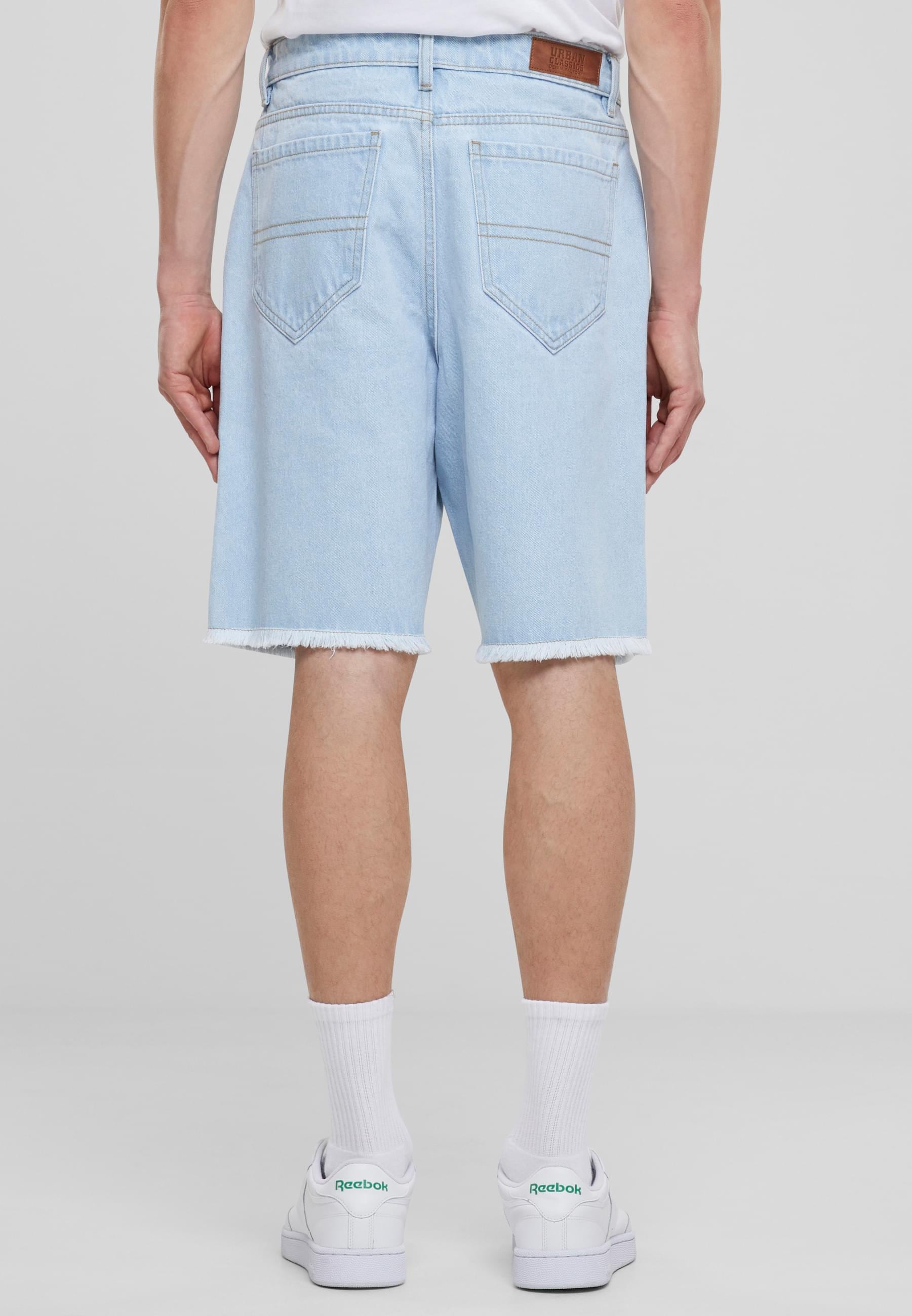 URBAN CLASSICS Shorts »Urban Classics Open Edge Two Knee Denim Shorts«, (1 tlg.)