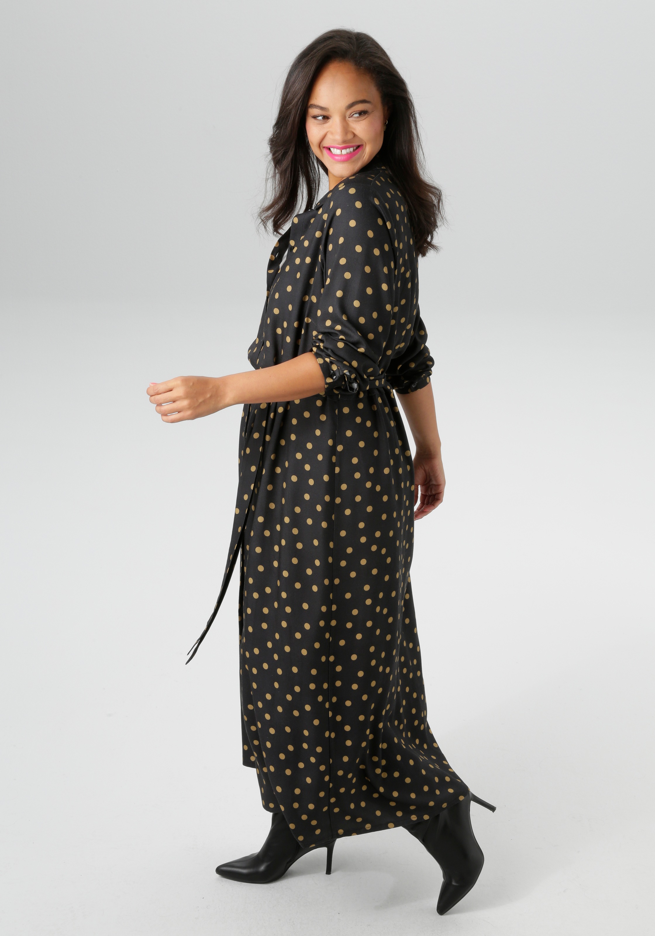 Aniston PLUS Blusenkleid, aus weich fallender Viskose - NEUE KOLLEKTION