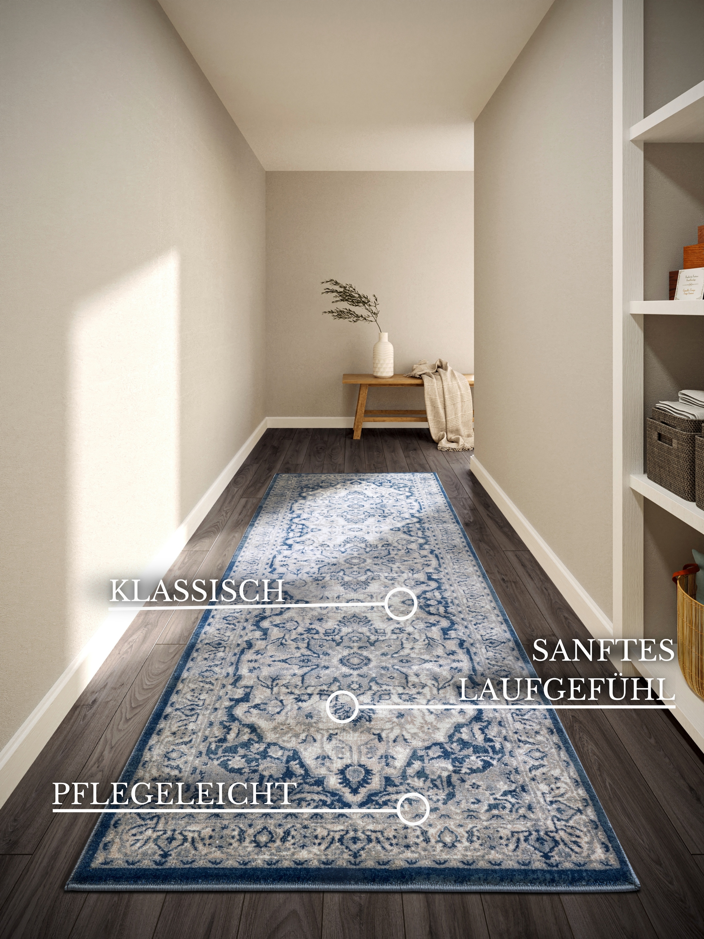 Villeroy & Boch Teppich »Gabrielle«, rechteckig, 11 mm Höhe, Orientalisch, Wohnzimmer, Schlafzimmer, Klassisch, Kurzflor, Weich