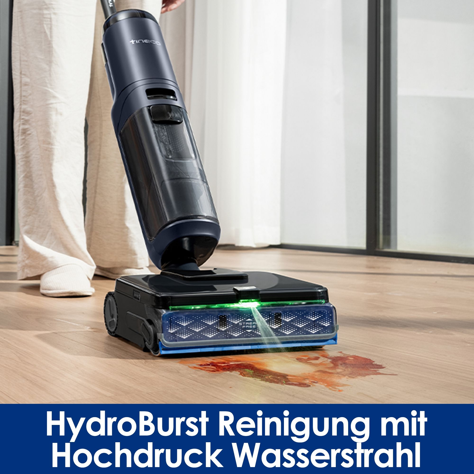 Tineco Nass-Trocken-Sauger »FLOOR ONE S7 Max Pro mit Hochdruck-Wasserstrahl« intuitiver Selbstantrieb, Trocknung bei 85 °C